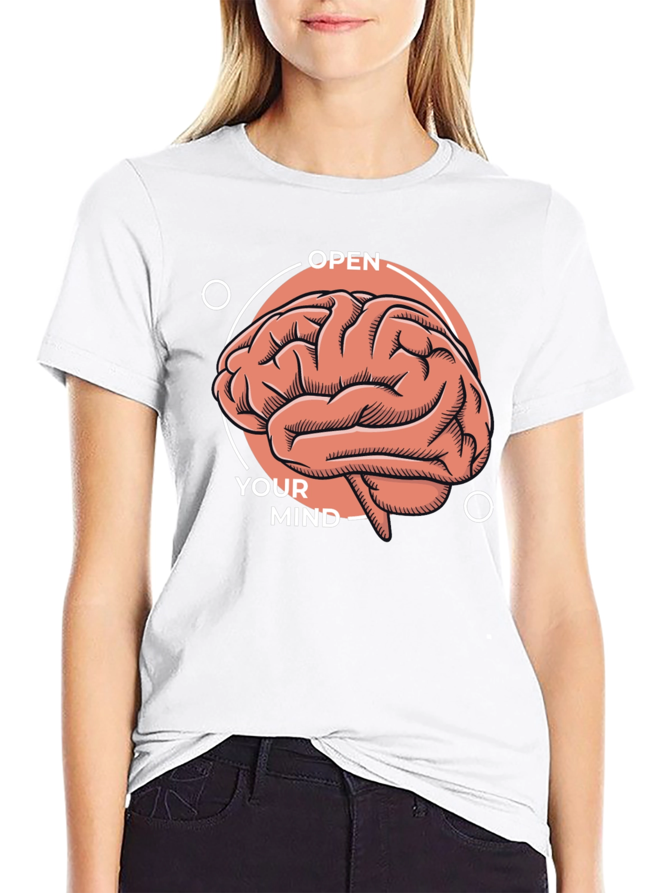 Open Your Mind Brain Graphic T-Shirt