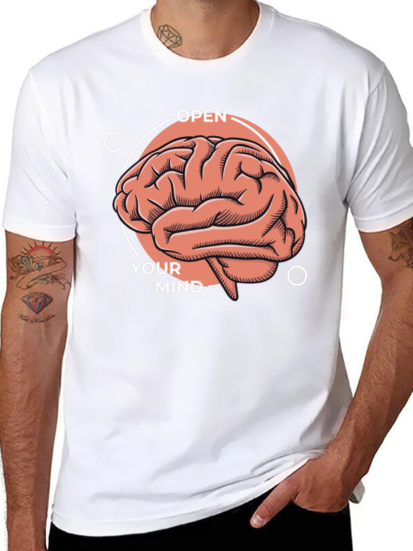 Open Your Mind Brain Graphic T-Shirt