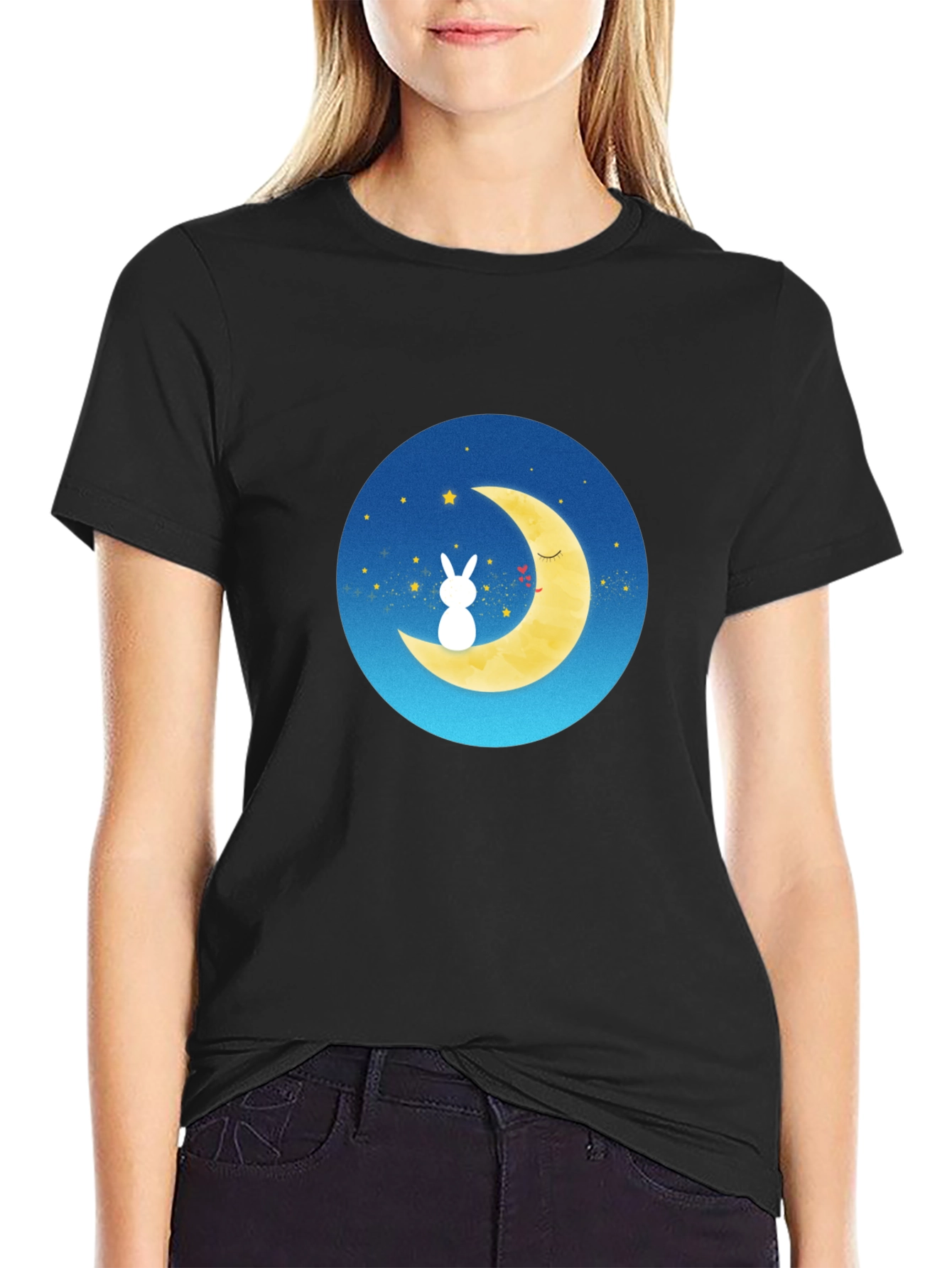 Dreamy Moon Rabbit Graphic Tee