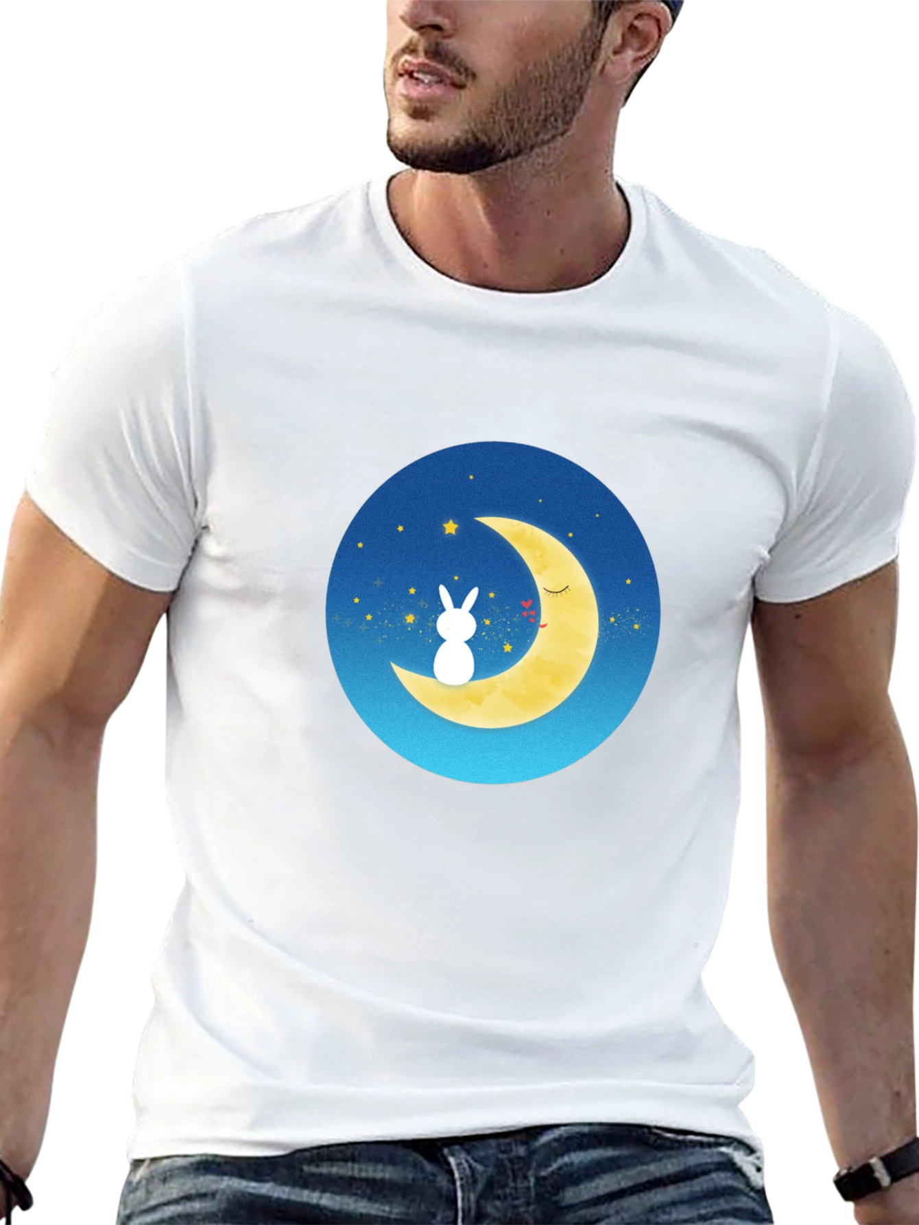 Dreamy Moon Rabbit Graphic Tee