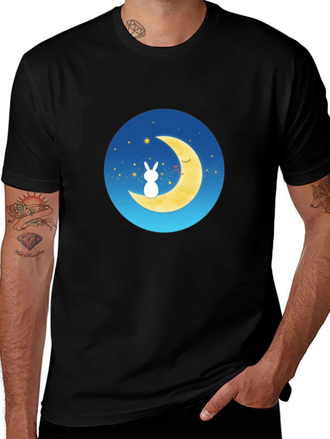 Dreamy Moon Rabbit Graphic Tee