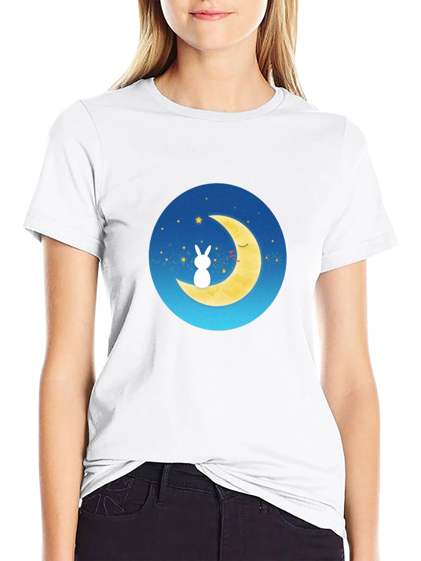 Dreamy Moon Rabbit Graphic Tee