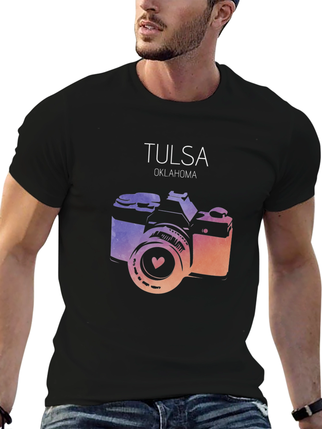 Tulsa Oklahoma Camera Graphic T-Shirt