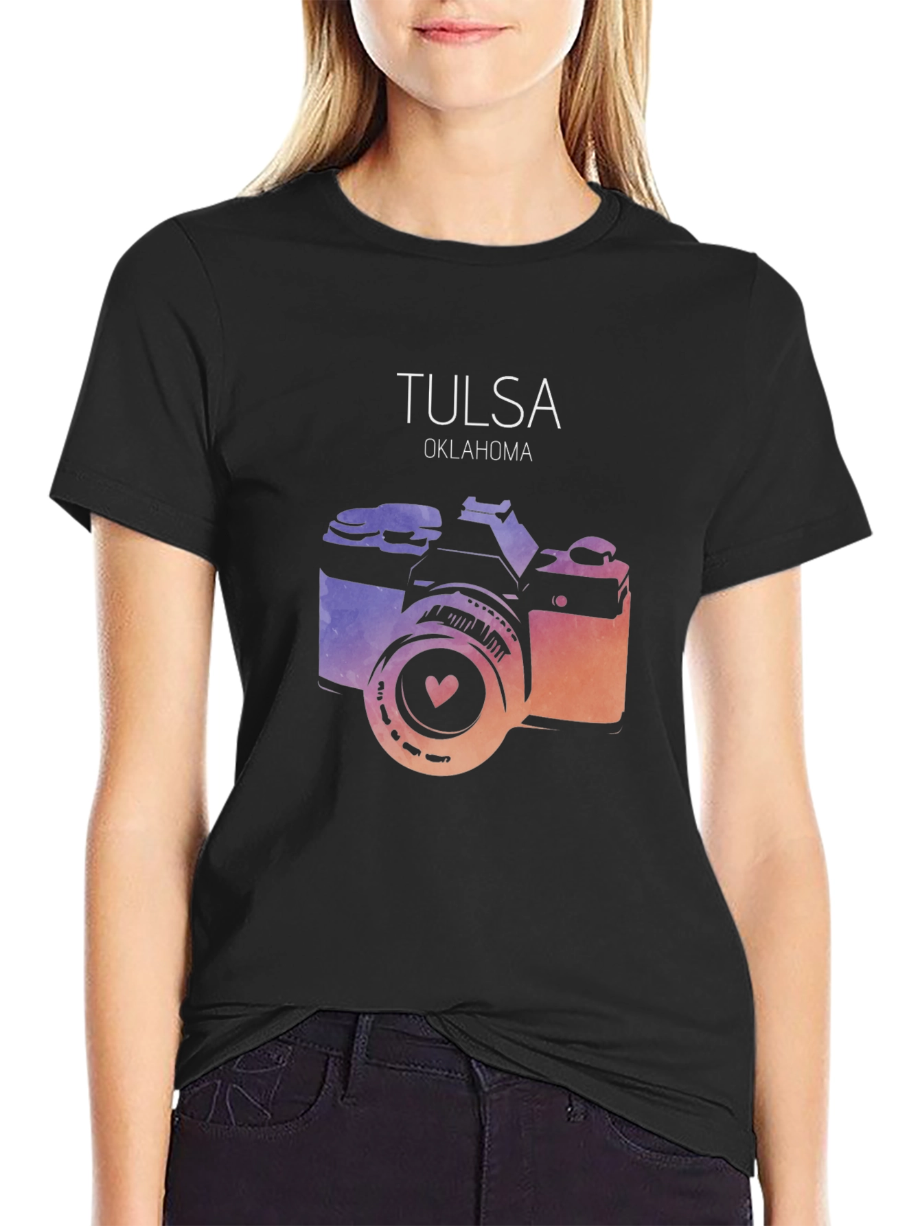 Tulsa Oklahoma Camera Graphic T-Shirt