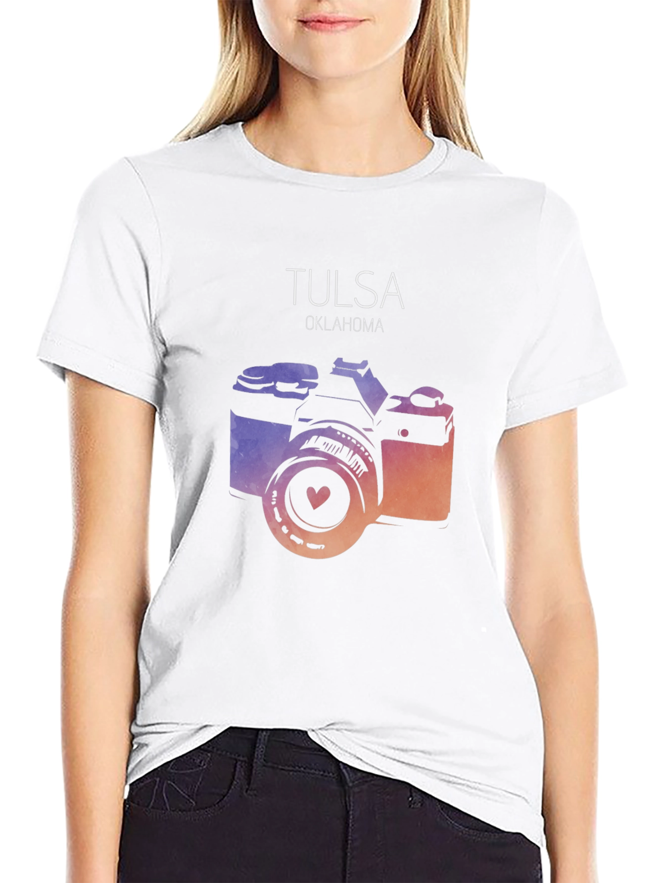 Tulsa Oklahoma Camera Graphic T-Shirt