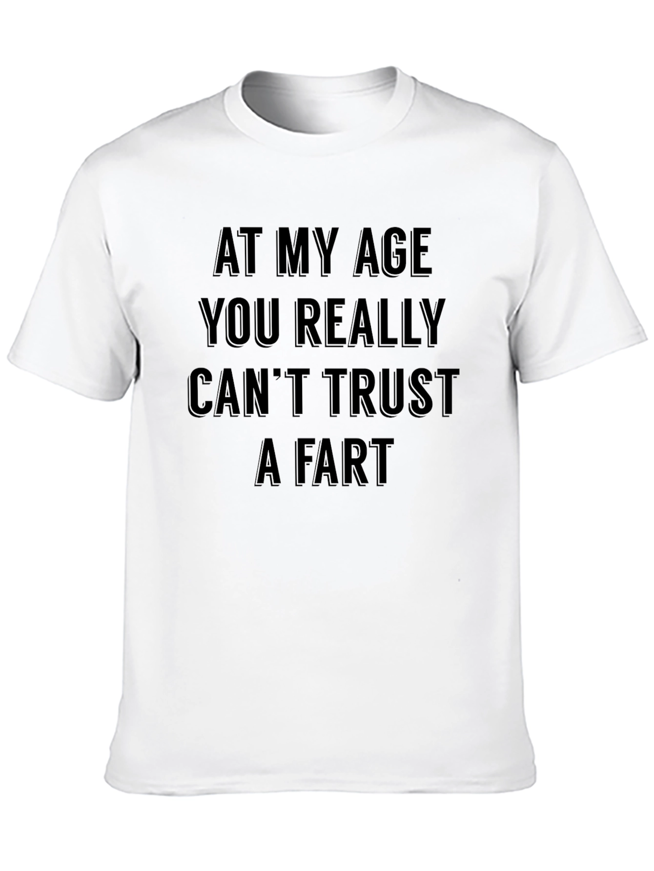 Funny Trust a Fart Black Crewneck T-Shirt