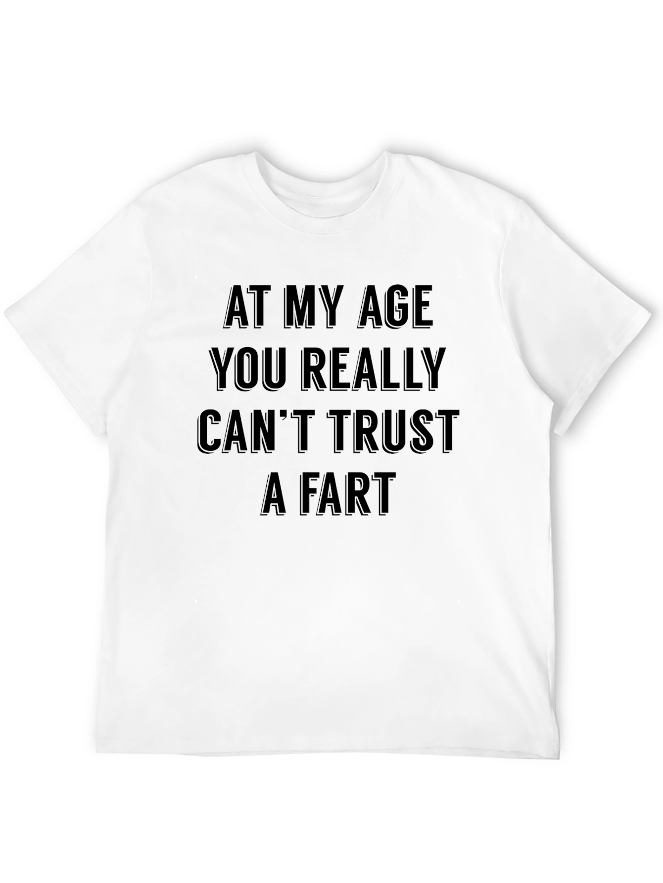 Funny Trust a Fart Black Crewneck T-Shirt