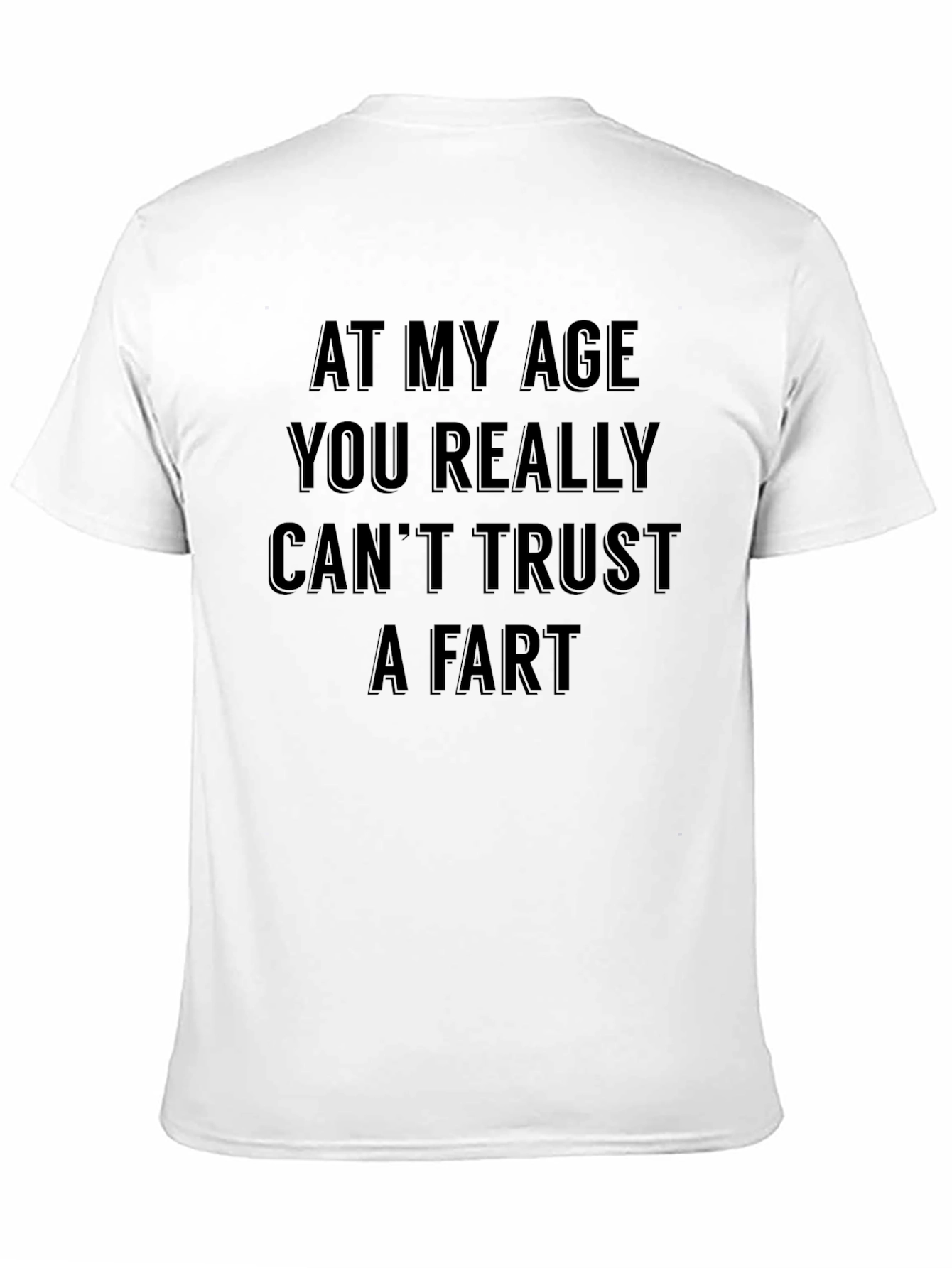 Funny Trust a Fart Black Crewneck T-Shirt