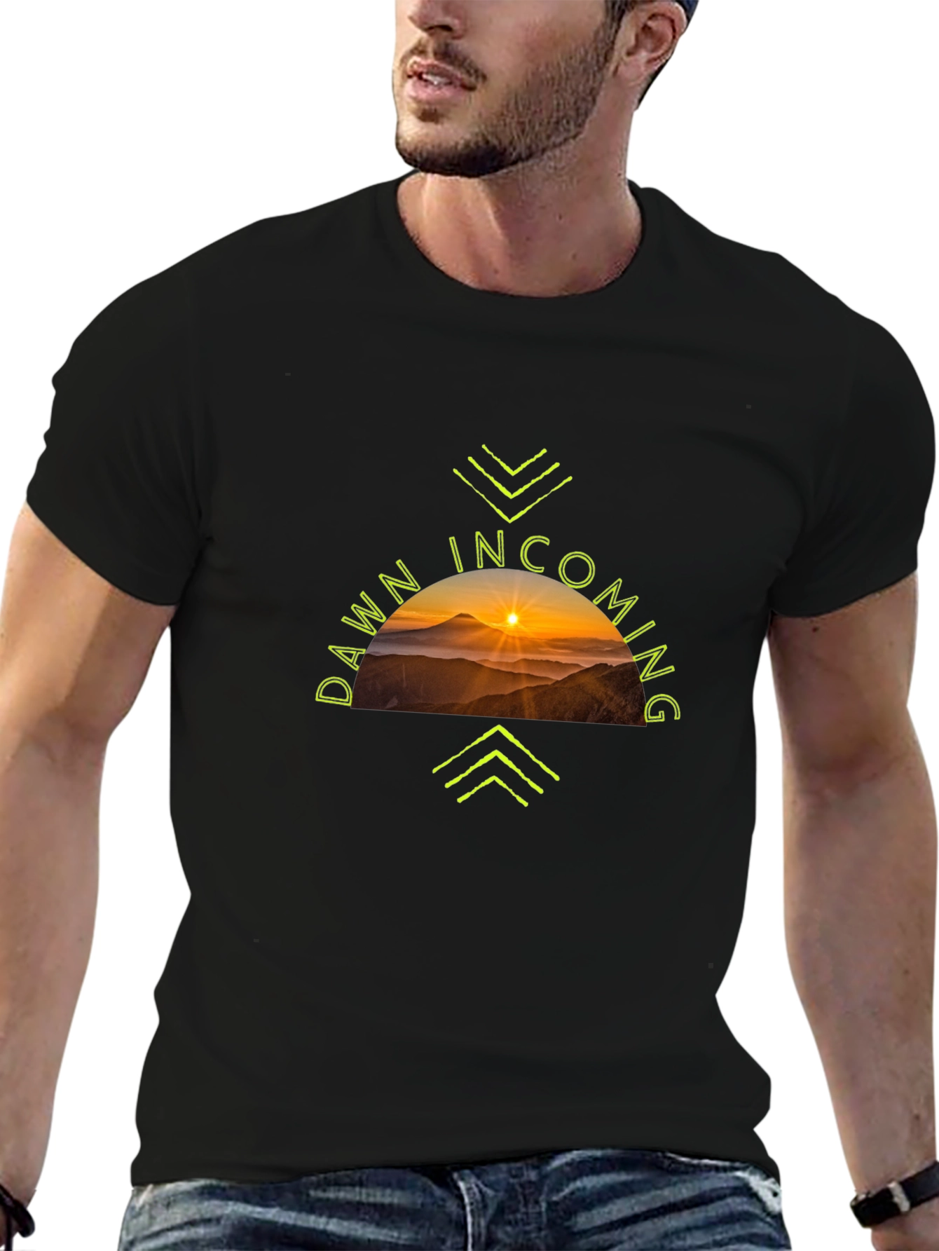 Dawn Incoming Graphic Tee - Black Cotton T-Shirt