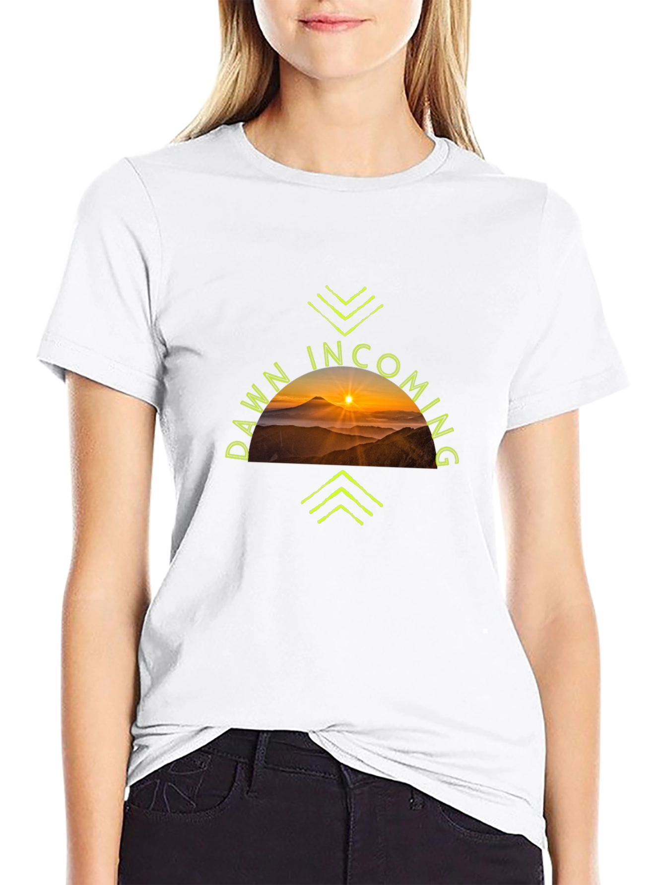 Dawn Incoming Graphic Tee - Black Cotton T-Shirt