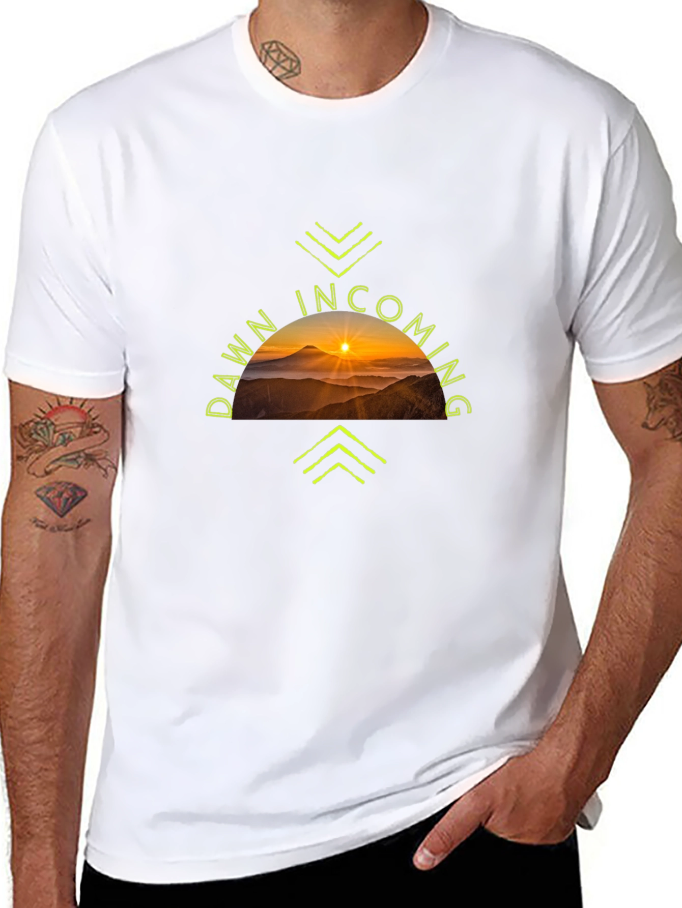 Dawn Incoming Graphic Tee - Black Cotton T-Shirt