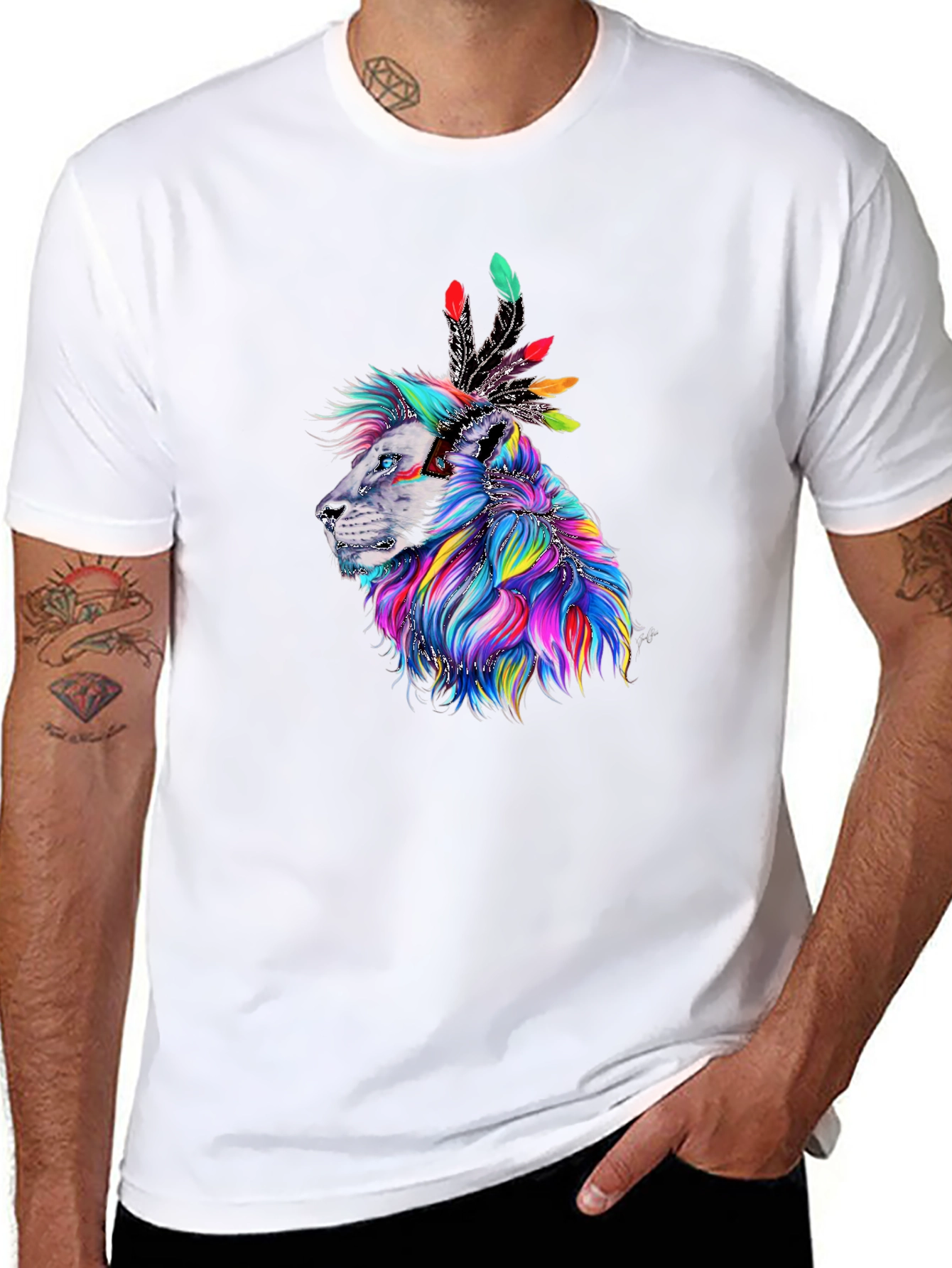 Lion Headdress Graphic T-Shirt