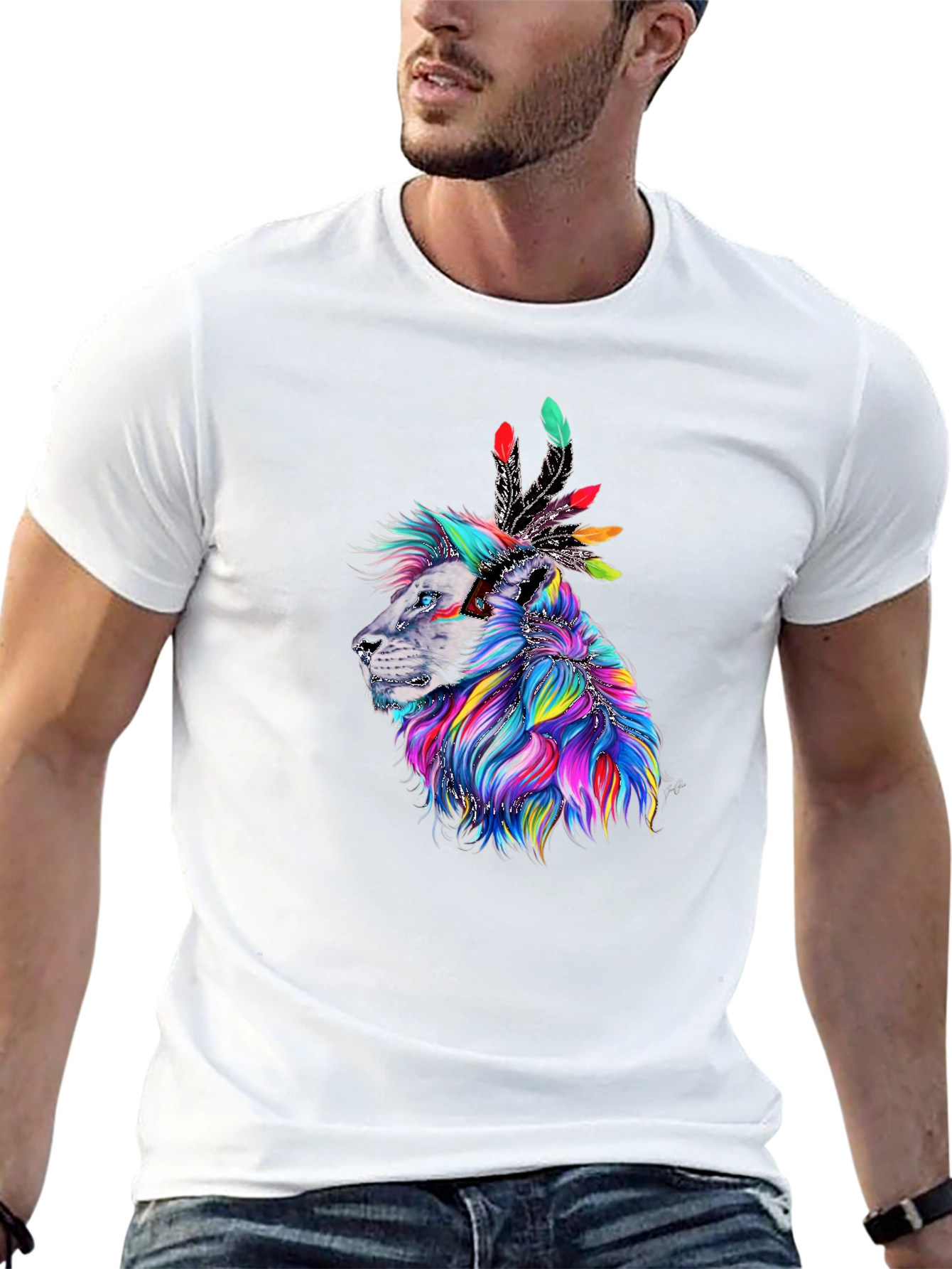 Lion Headdress Graphic T-Shirt