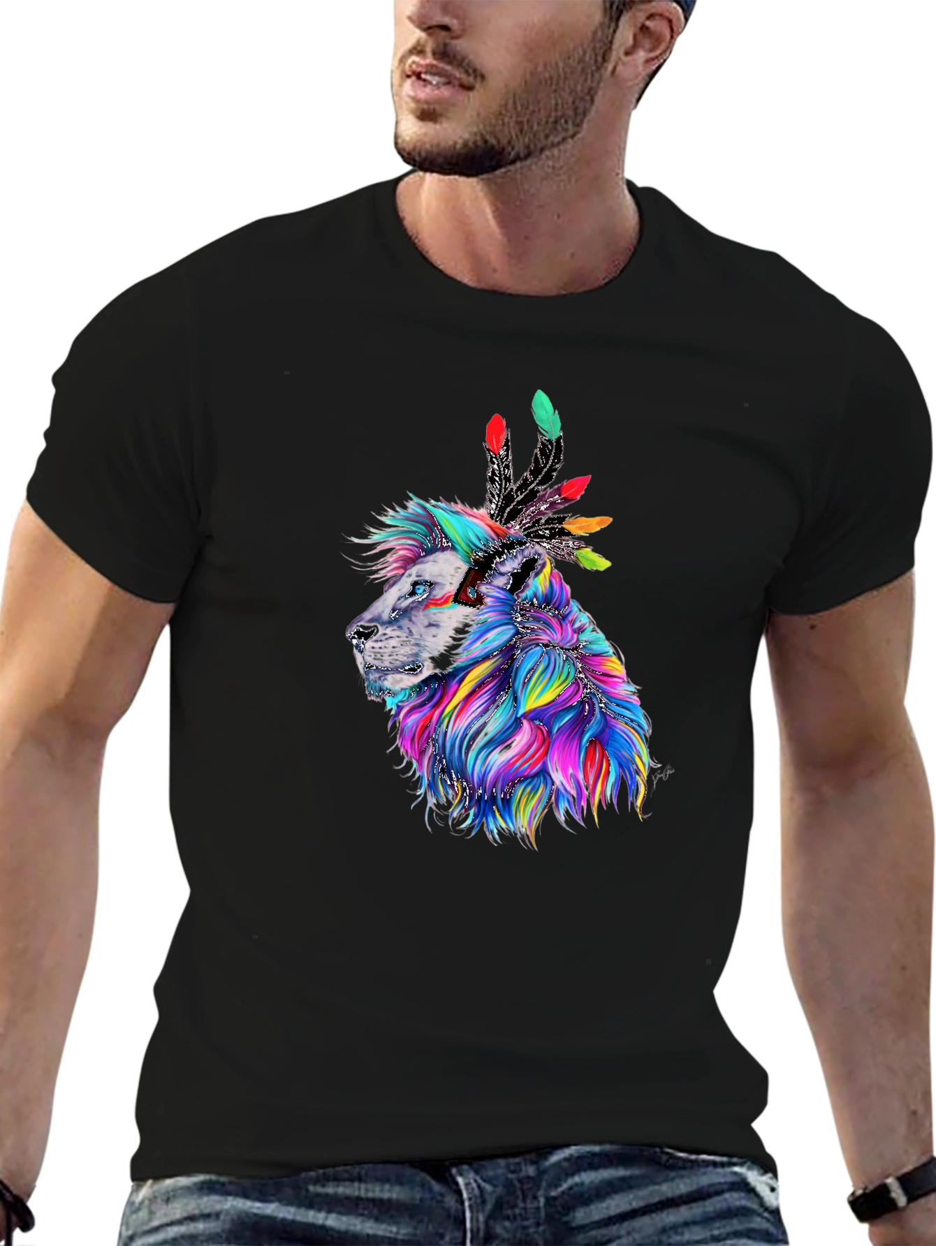 Lion Headdress Graphic T-Shirt
