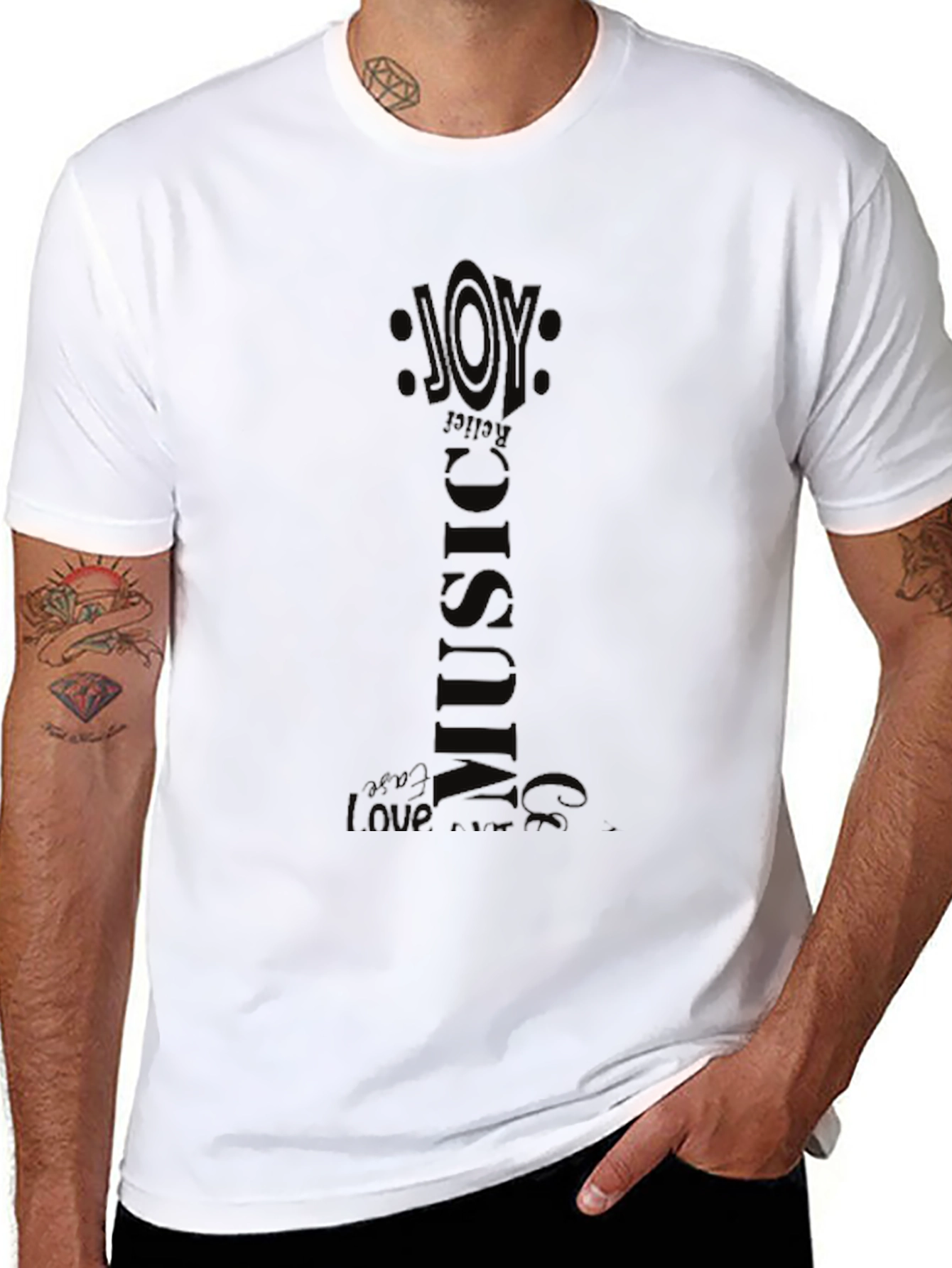 Joy Music Graphic Black T-Shirt