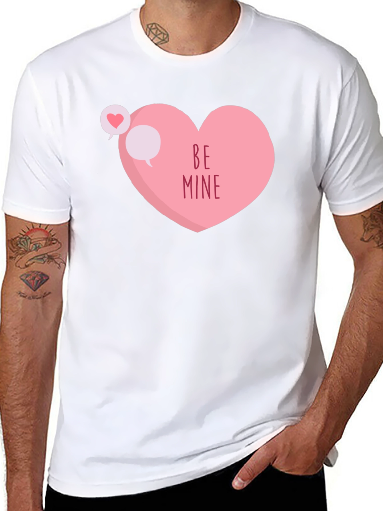 Be Mine Heart Graphic T-Shirt - Valentines Day