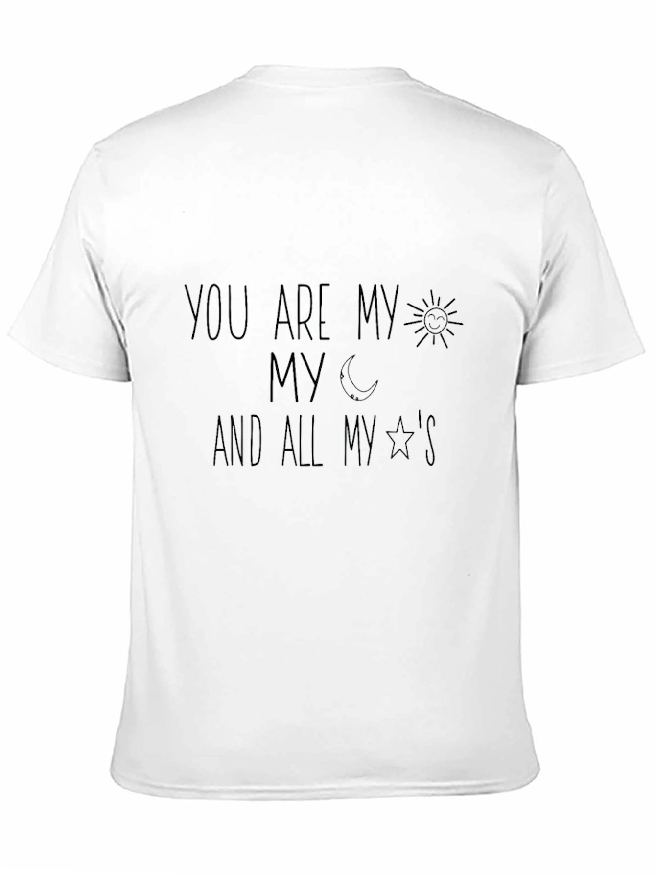 You Are My Sunshine Moon Stars Black Graphic Tee