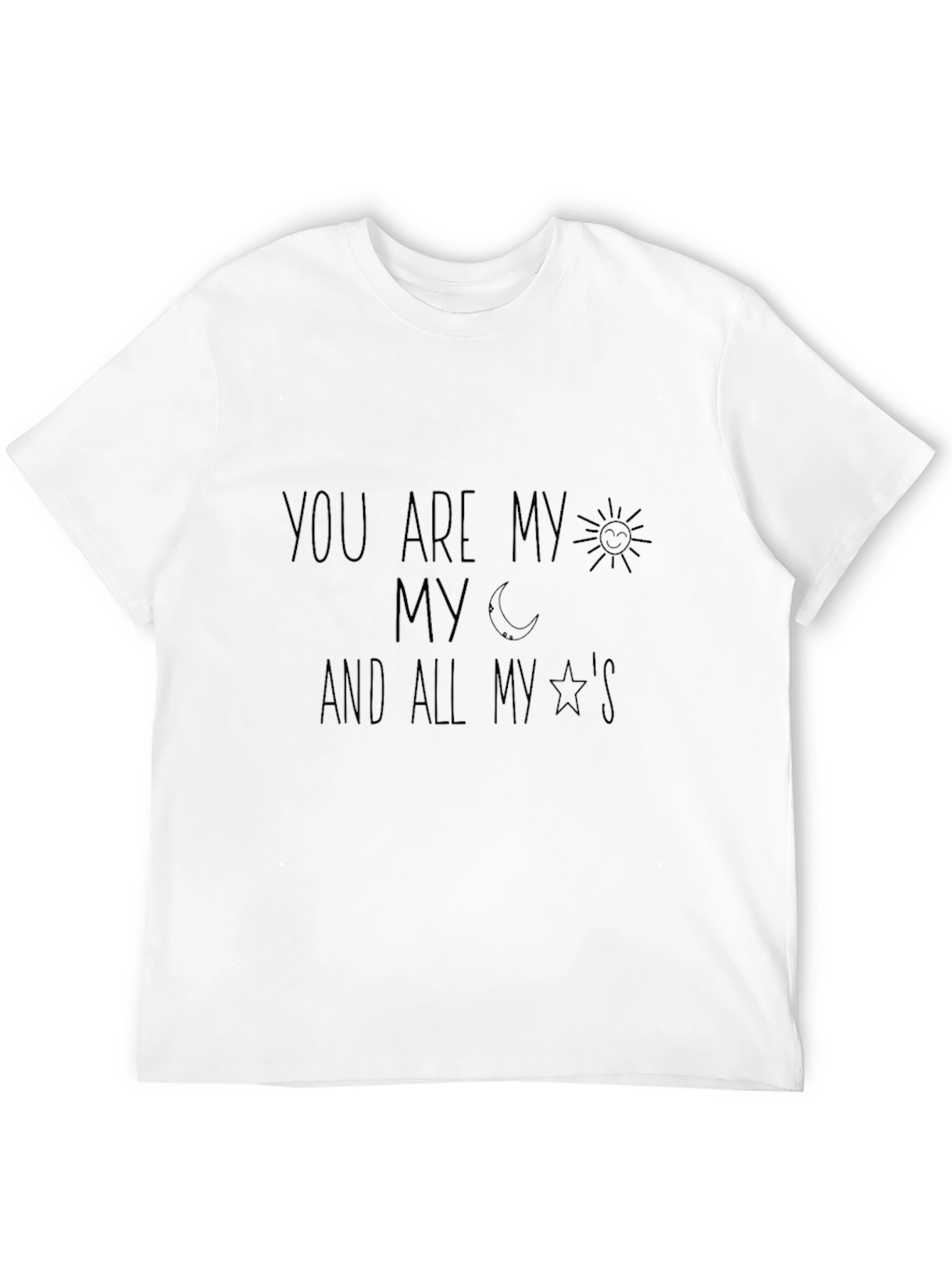 You Are My Sunshine Moon Stars Black Graphic Tee