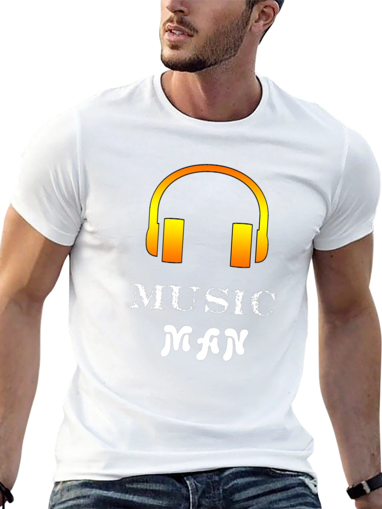Music Man Graphic T-Shirt - Black