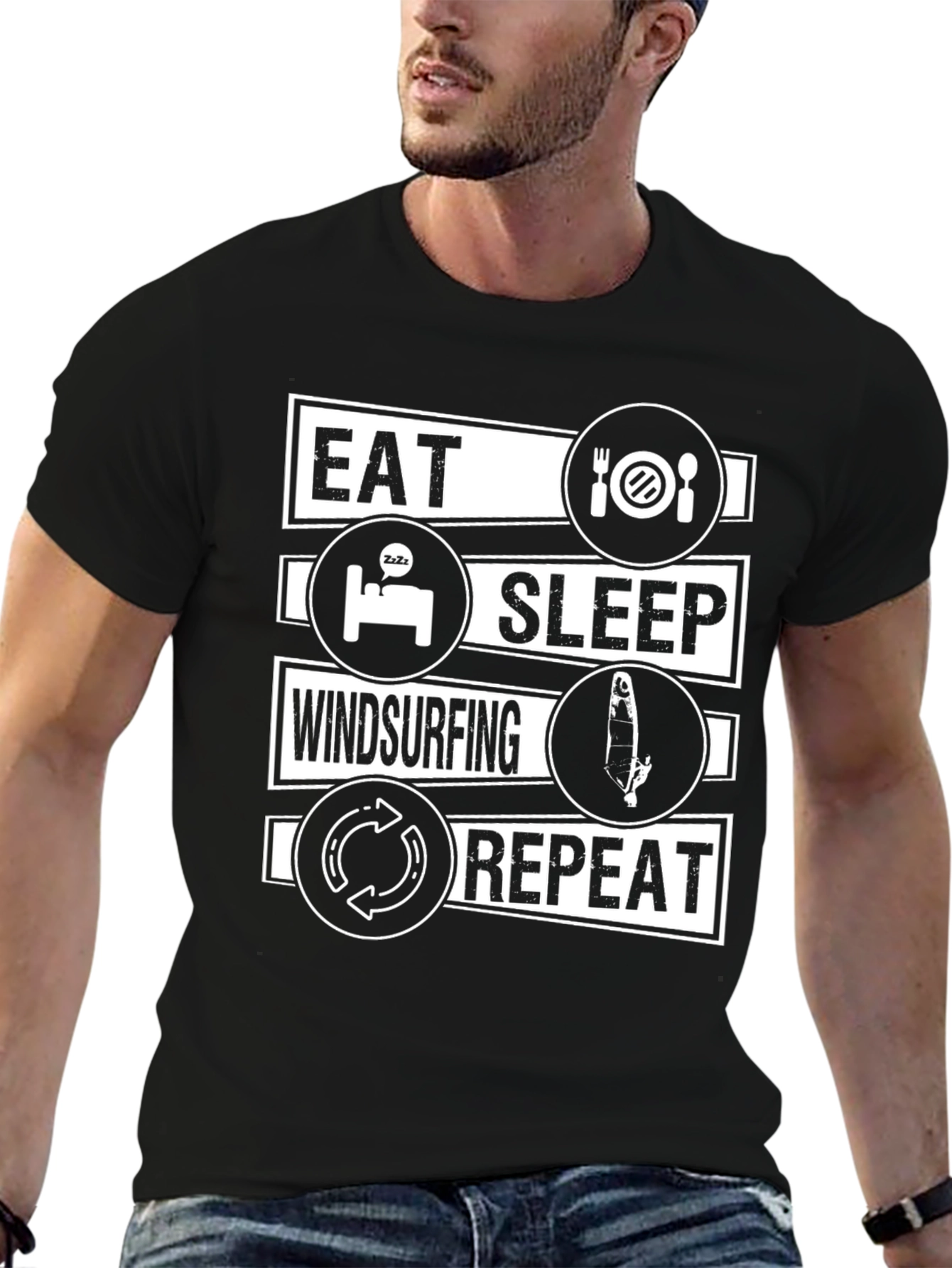 Eat Sleep Windsurfing Repeat T-Shirt