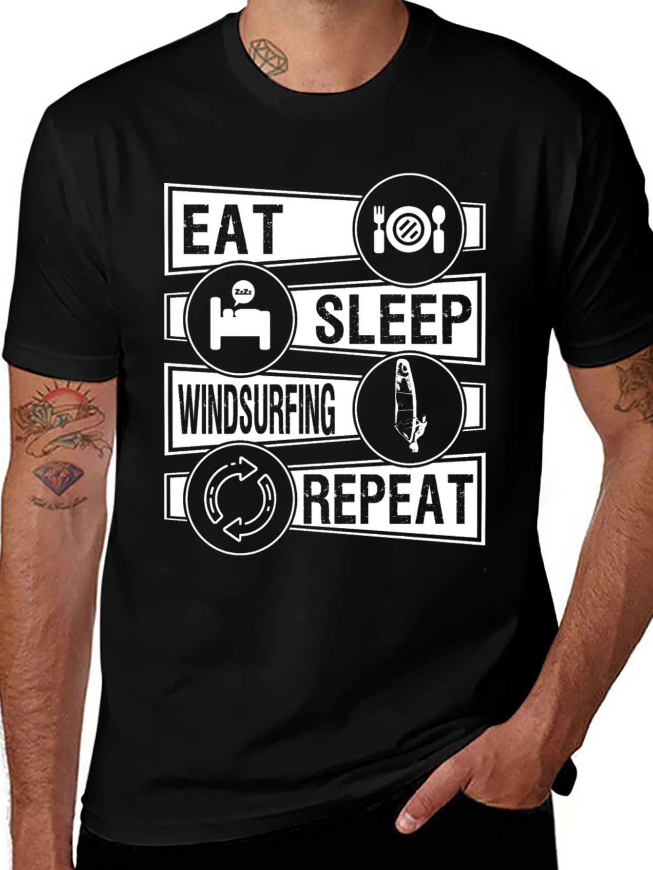 Eat Sleep Windsurfing Repeat T-Shirt