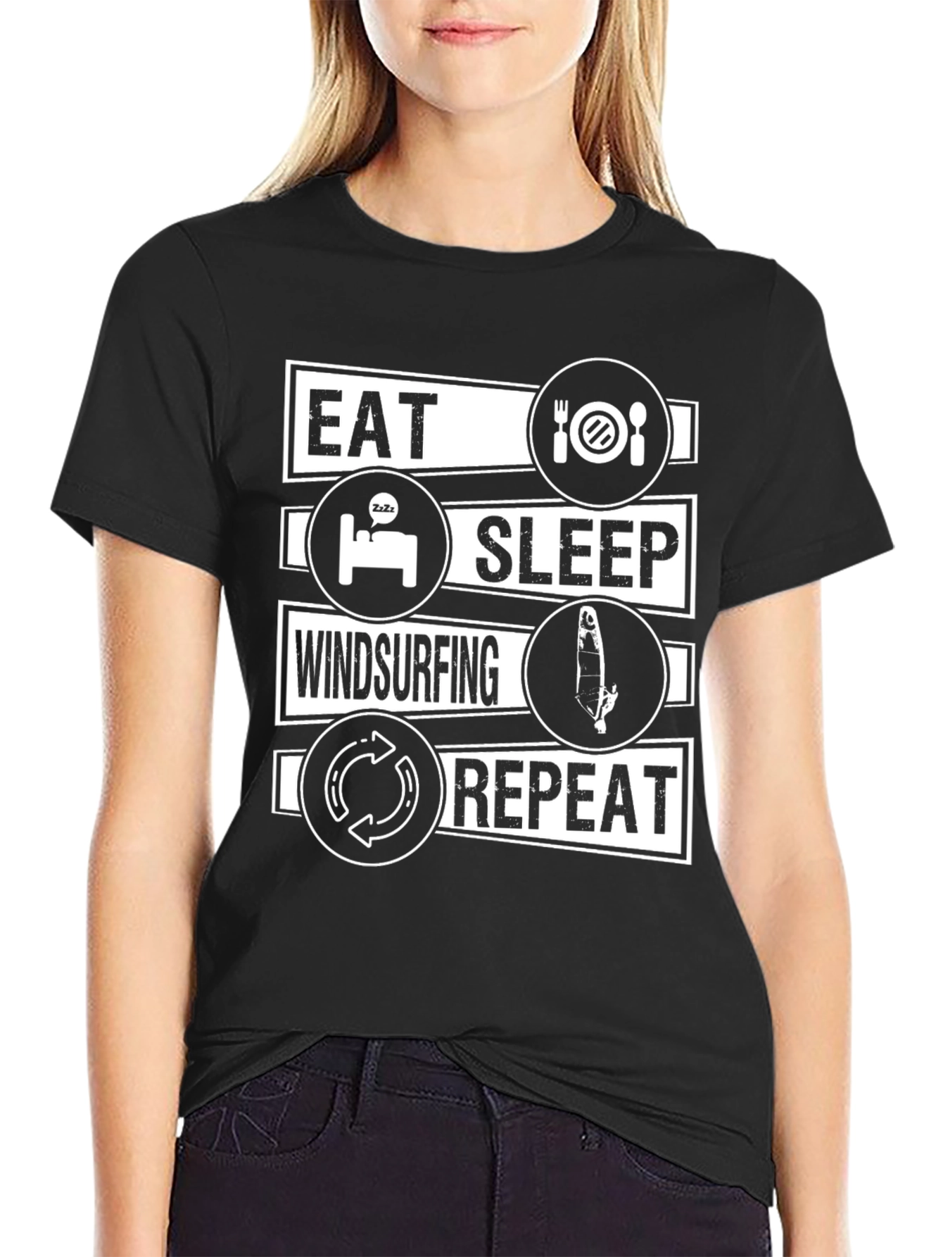 Eat Sleep Windsurfing Repeat T-Shirt