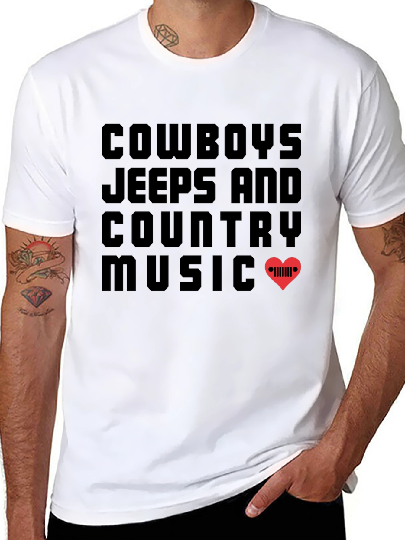 Cowboys Jeeps and Country Music Graphic T-Shirt