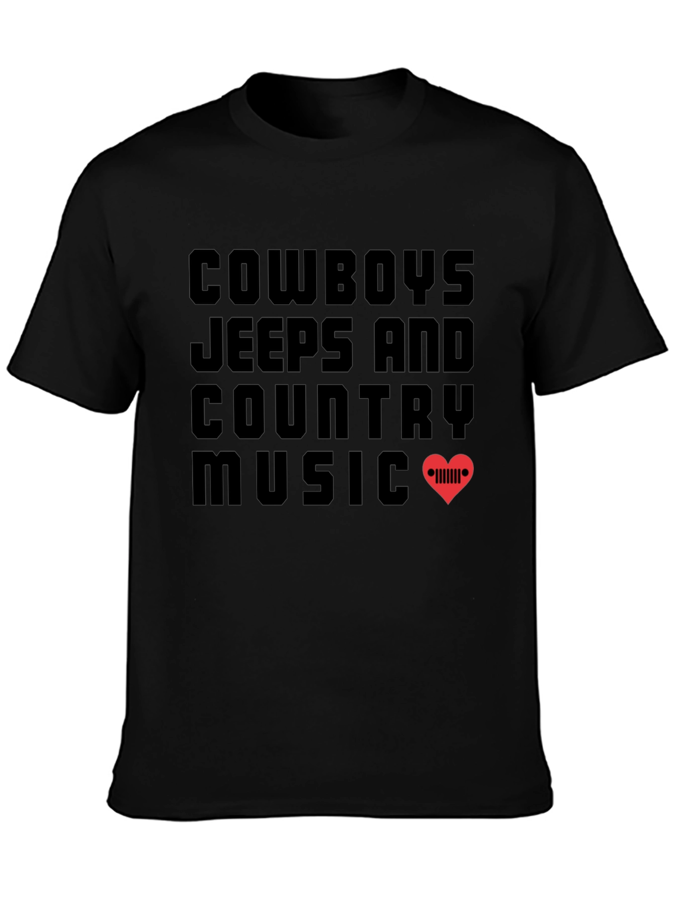 Cowboys Jeeps and Country Music Graphic T-Shirt