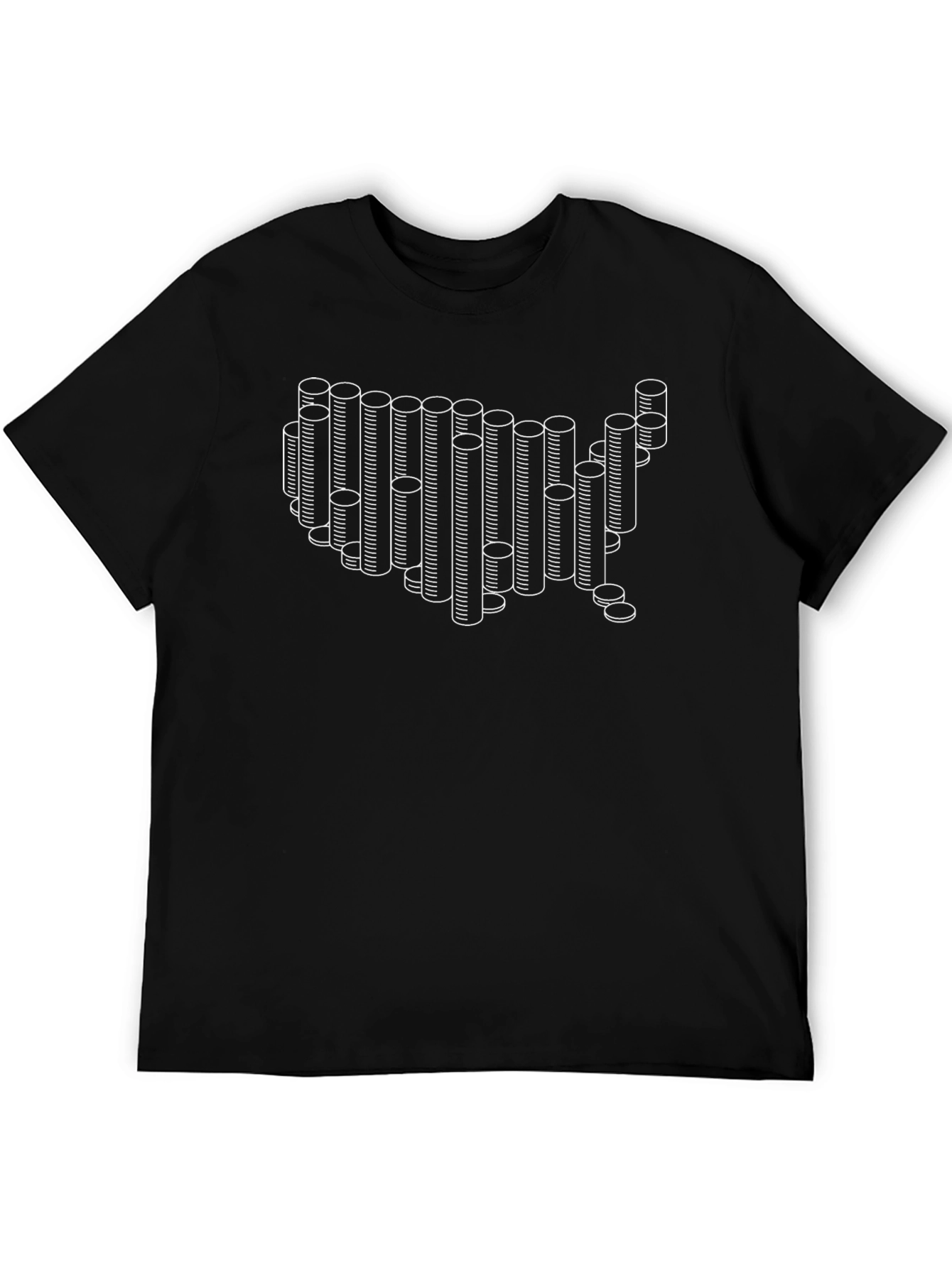 USA Coin Stack Graphic T-Shirt