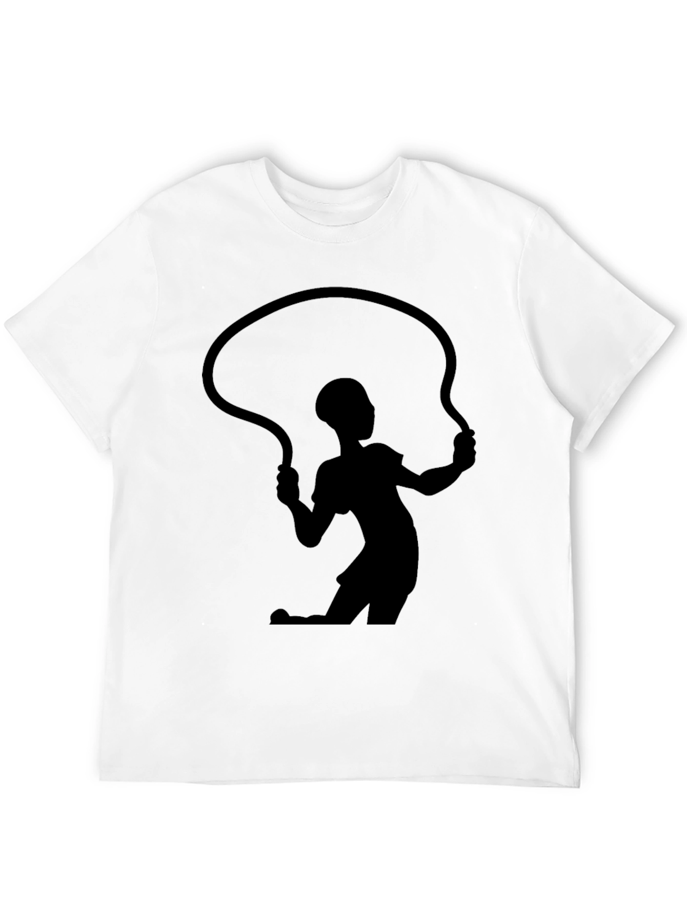 Jump Rope Silhouette Black T-Shirt