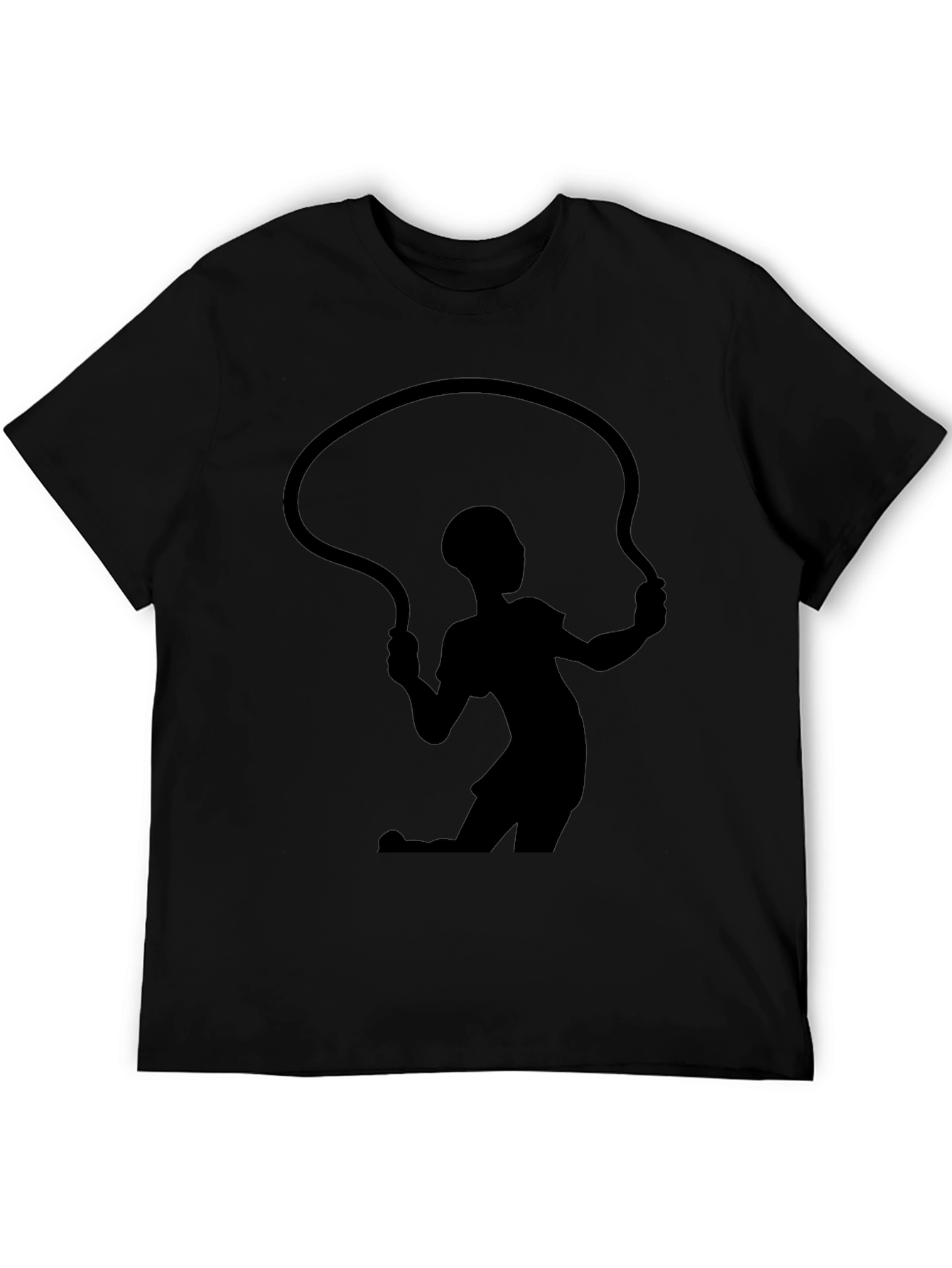 Jump Rope Silhouette Black T-Shirt