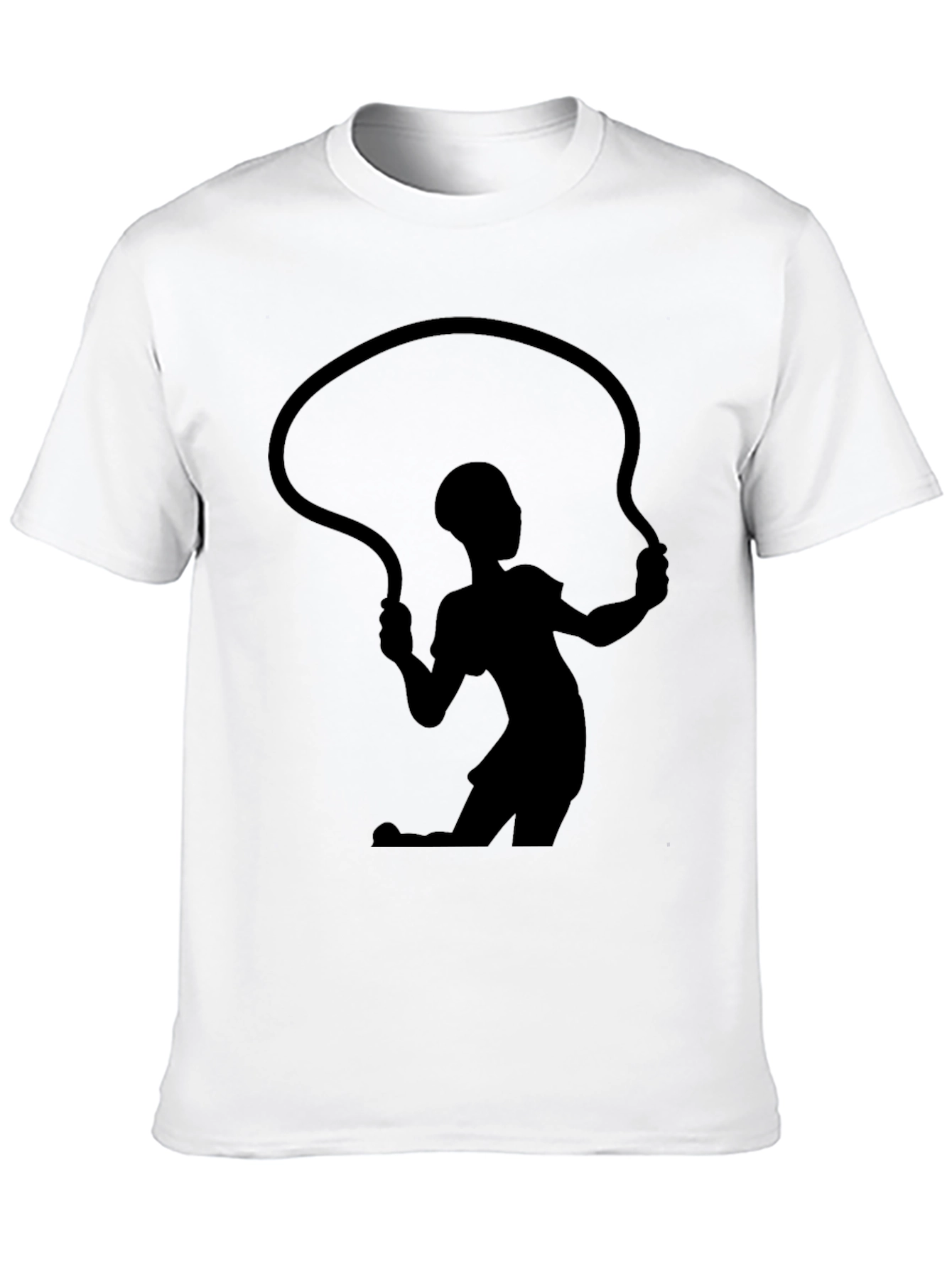 Jump Rope Silhouette Black T-Shirt