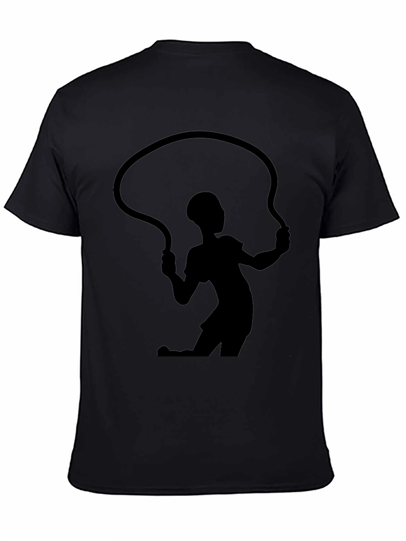 Jump Rope Silhouette Black T-Shirt