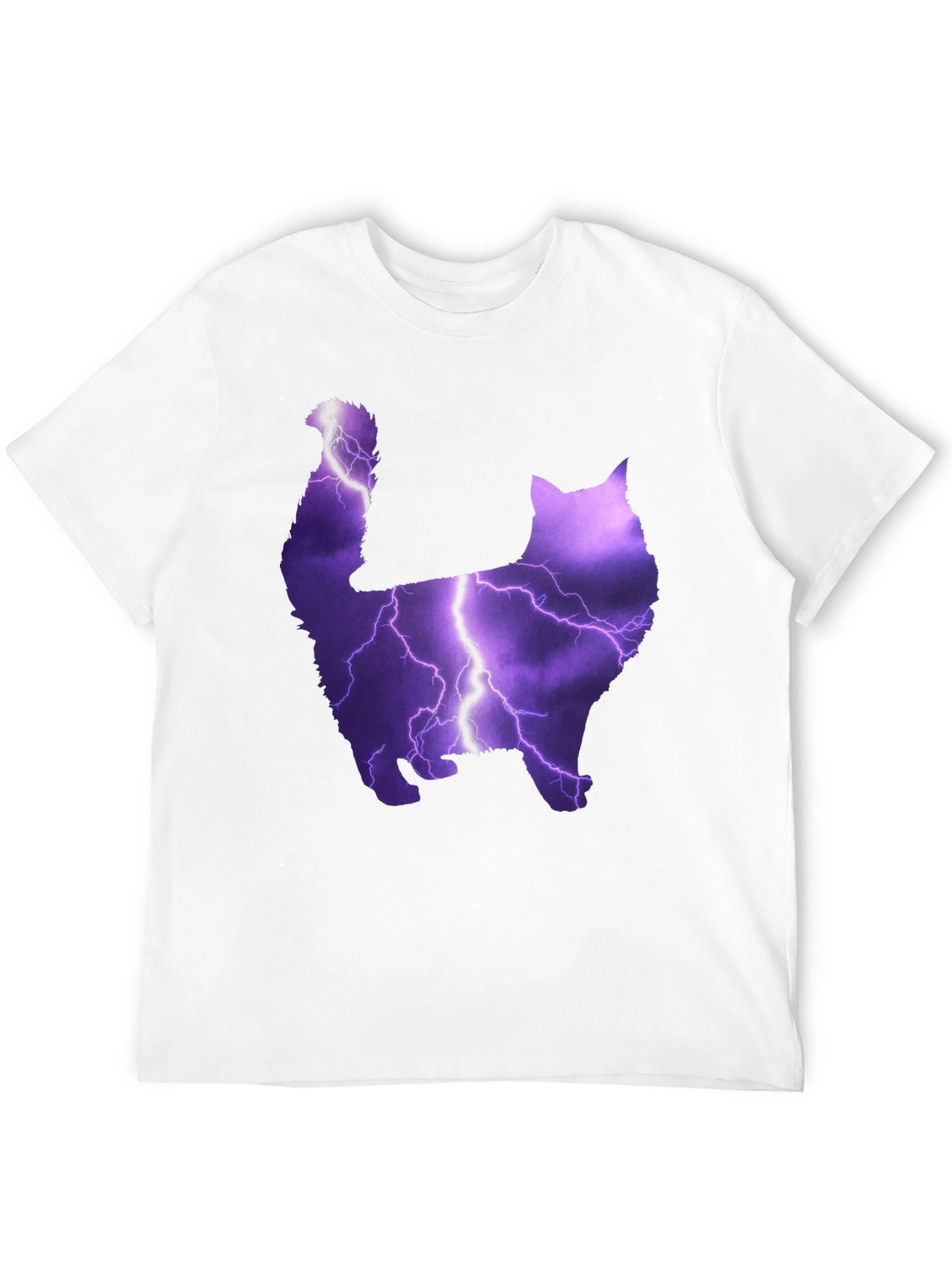 Cat Lightning Bolt Graphic T-Shirt