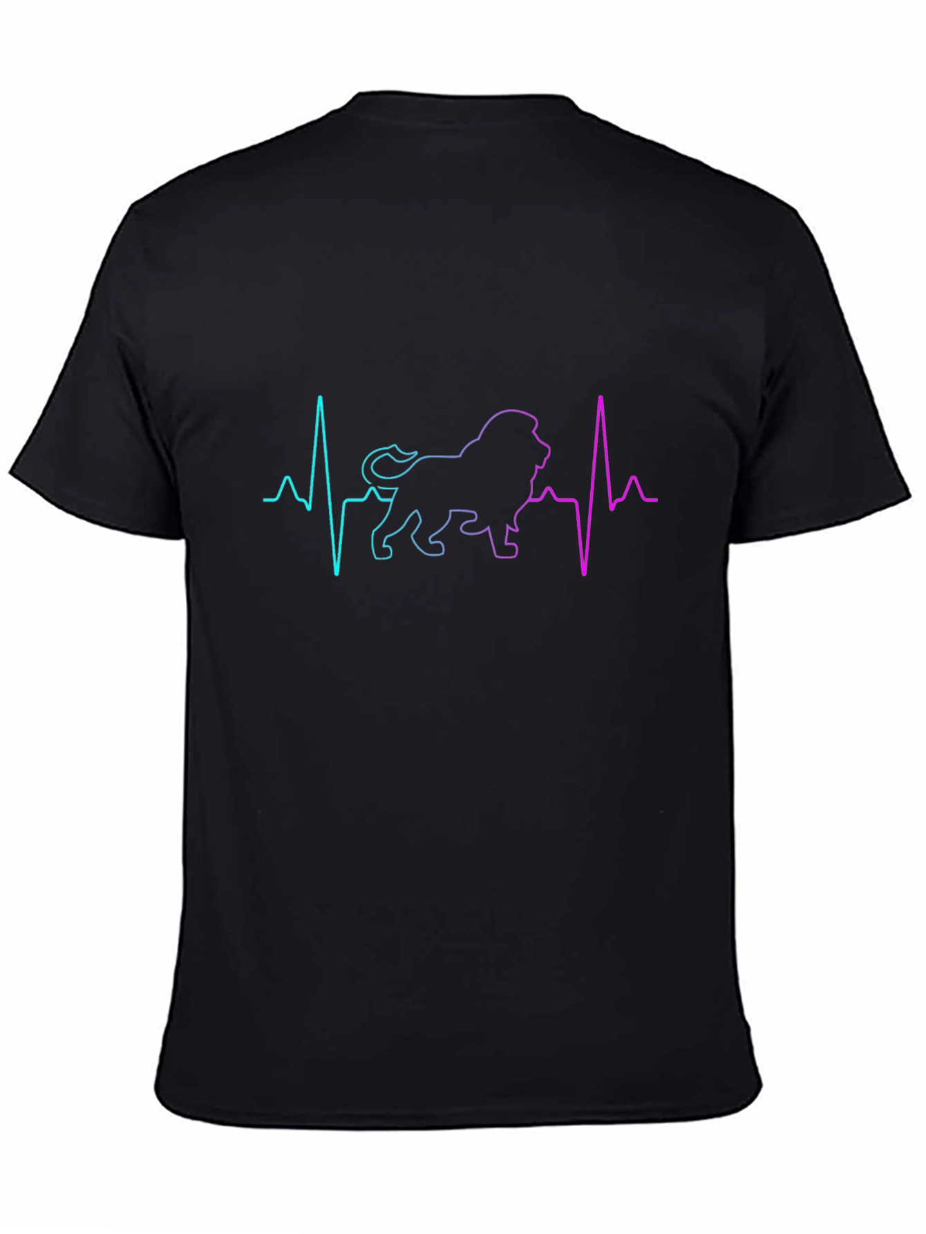 Lion Heartbeat Graphic Tee - Cool Animal Lovers Shirt