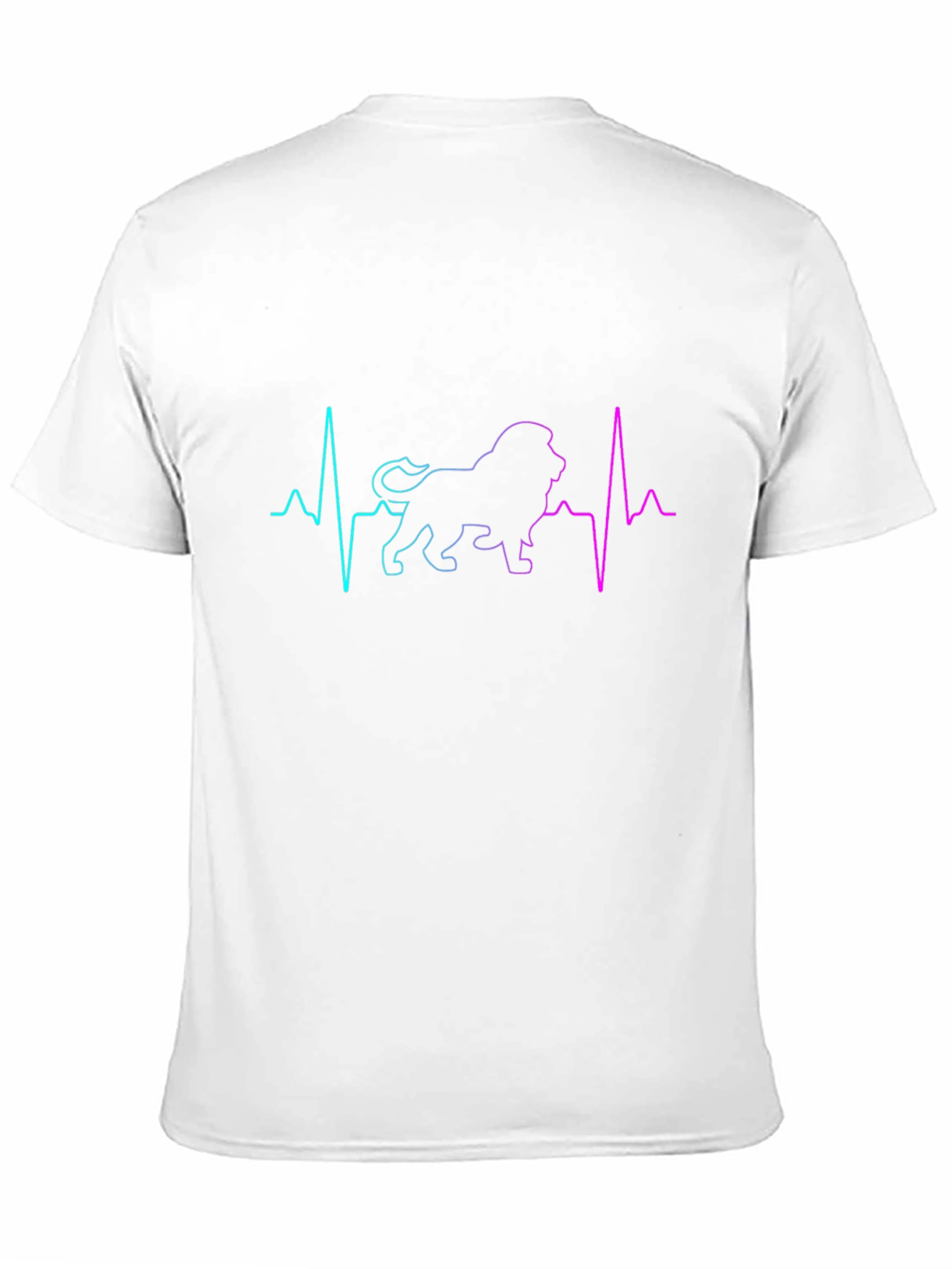 Lion Heartbeat Graphic Tee - Cool Animal Lovers Shirt