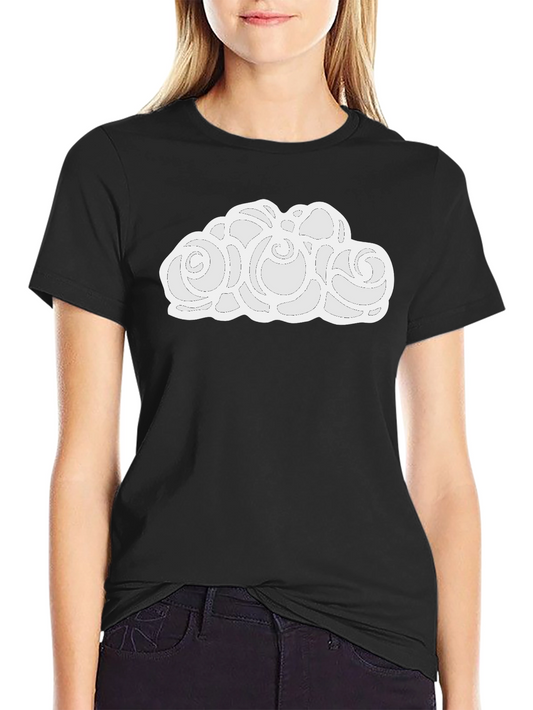 Cloud Design Black T-Shirt