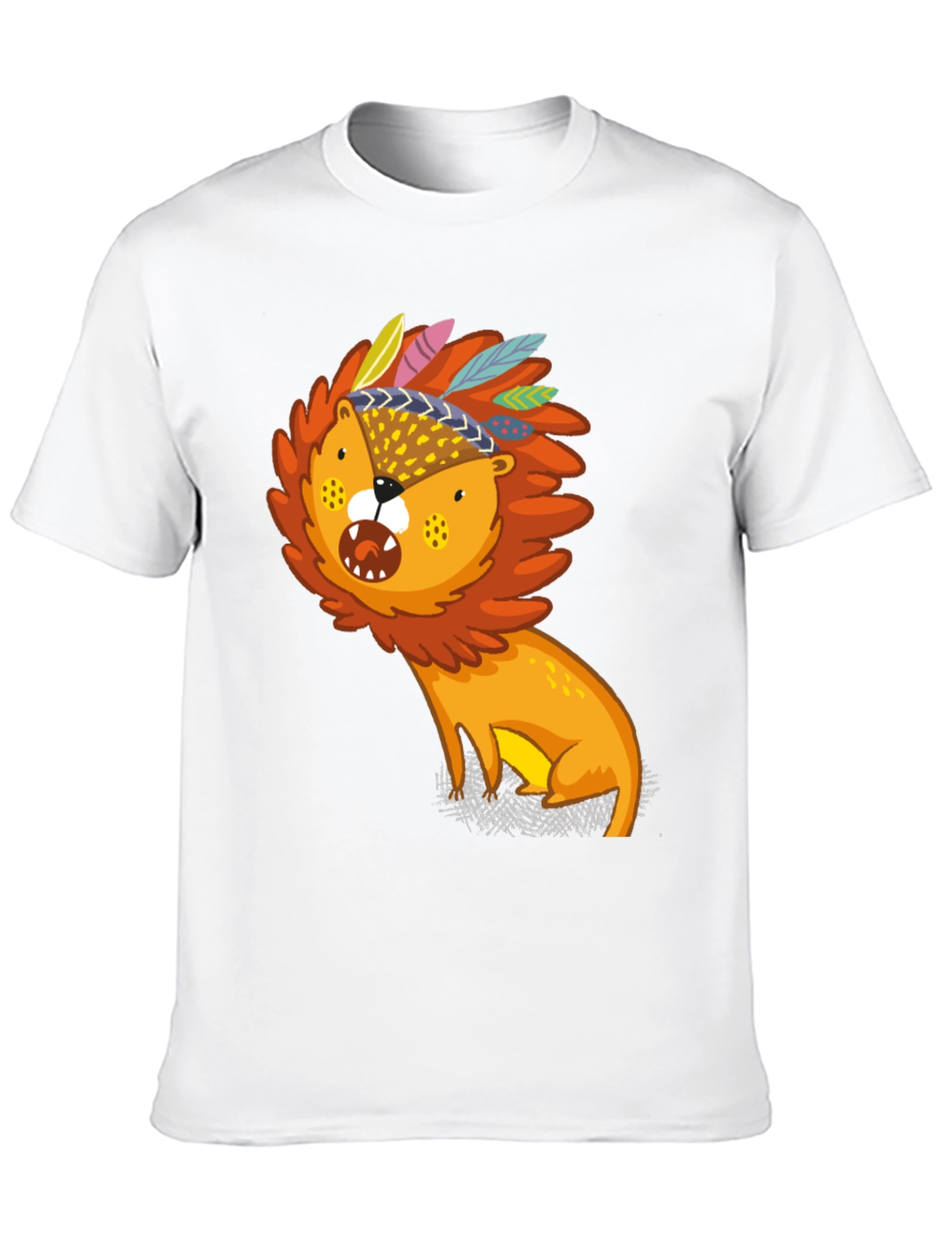 Lion Graphic Print Black Tee