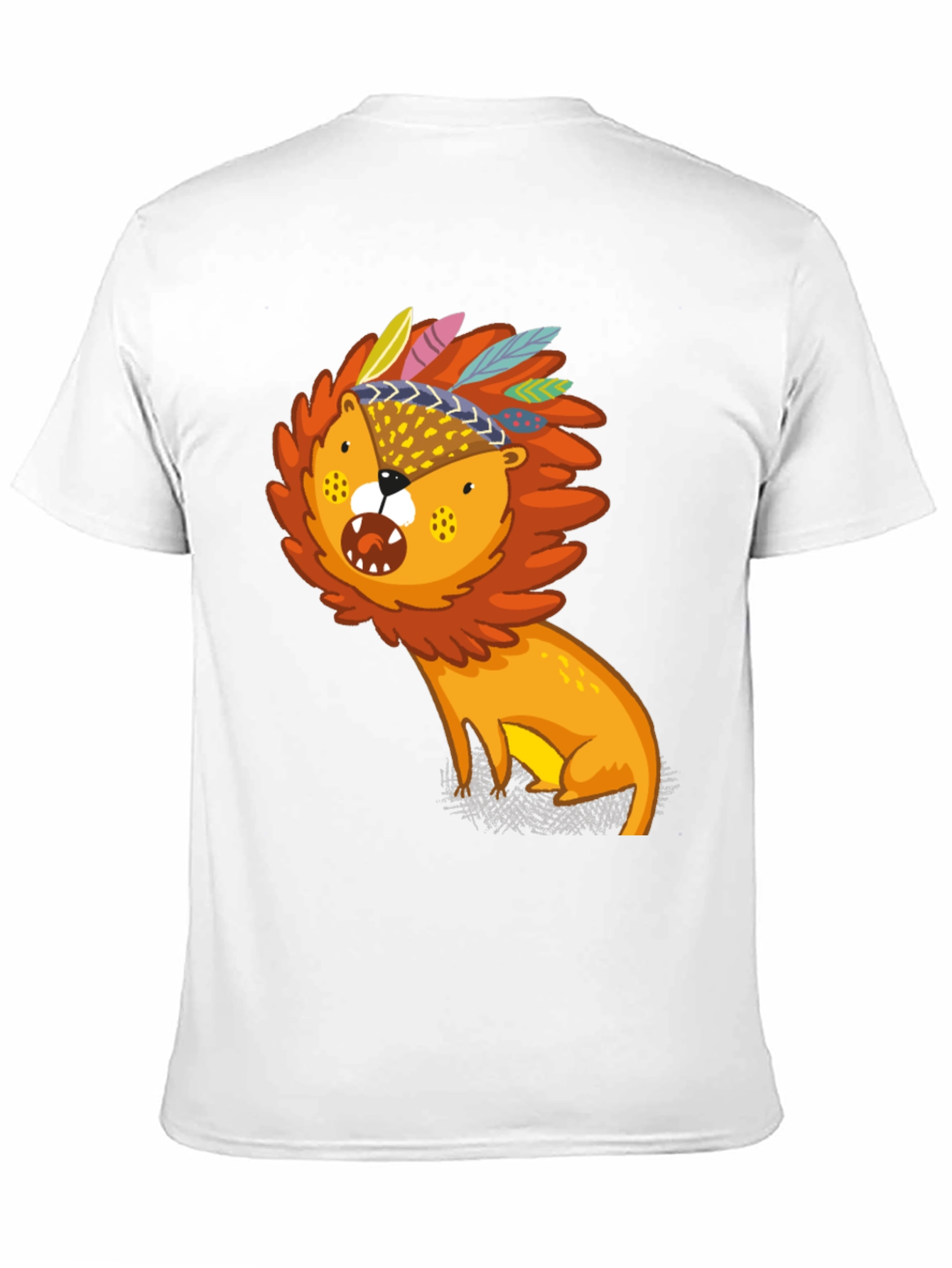 Lion Graphic Print Black Tee