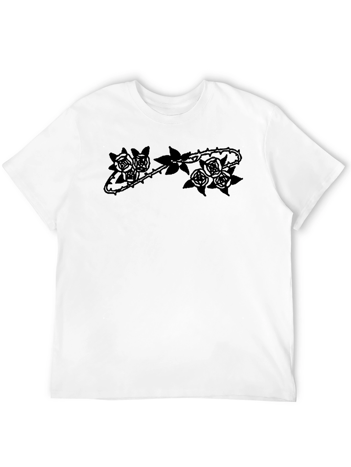 Rose & Thorns Graphic Tee - Edgy Menswear