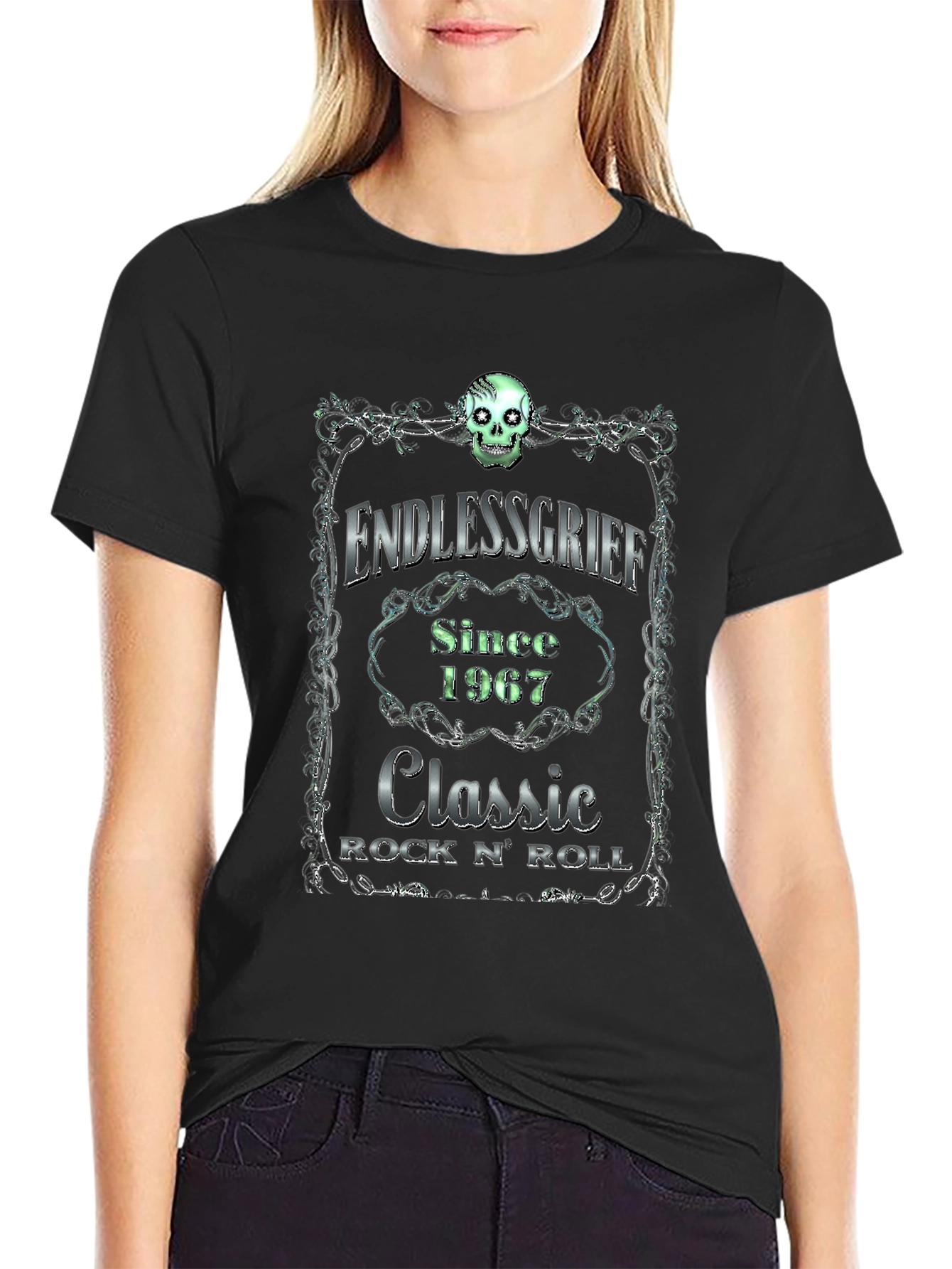 Endless Grief Skull Graphic T-Shirt