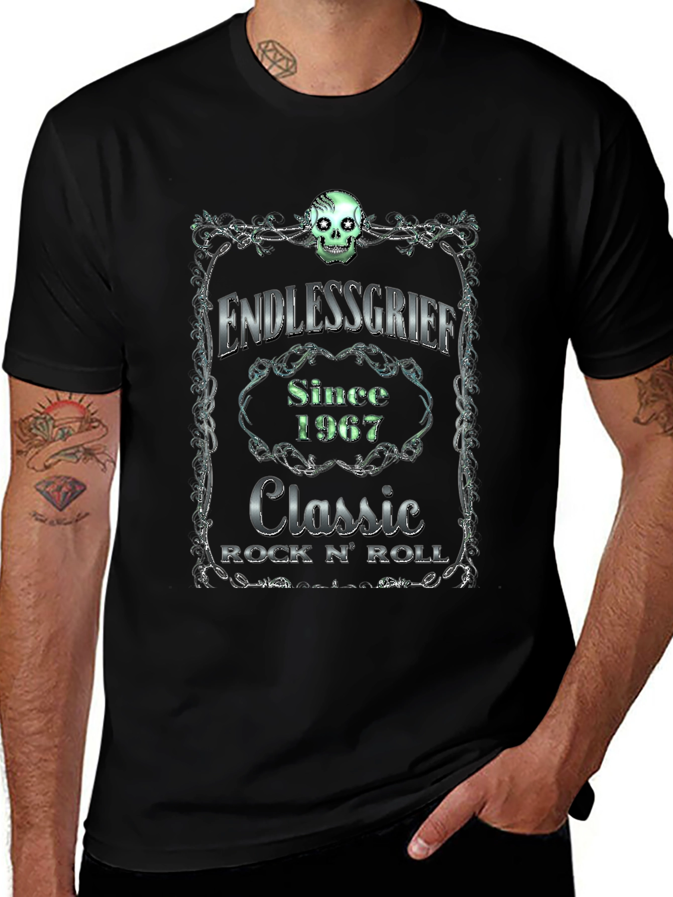 Endless Grief Skull Graphic T-Shirt