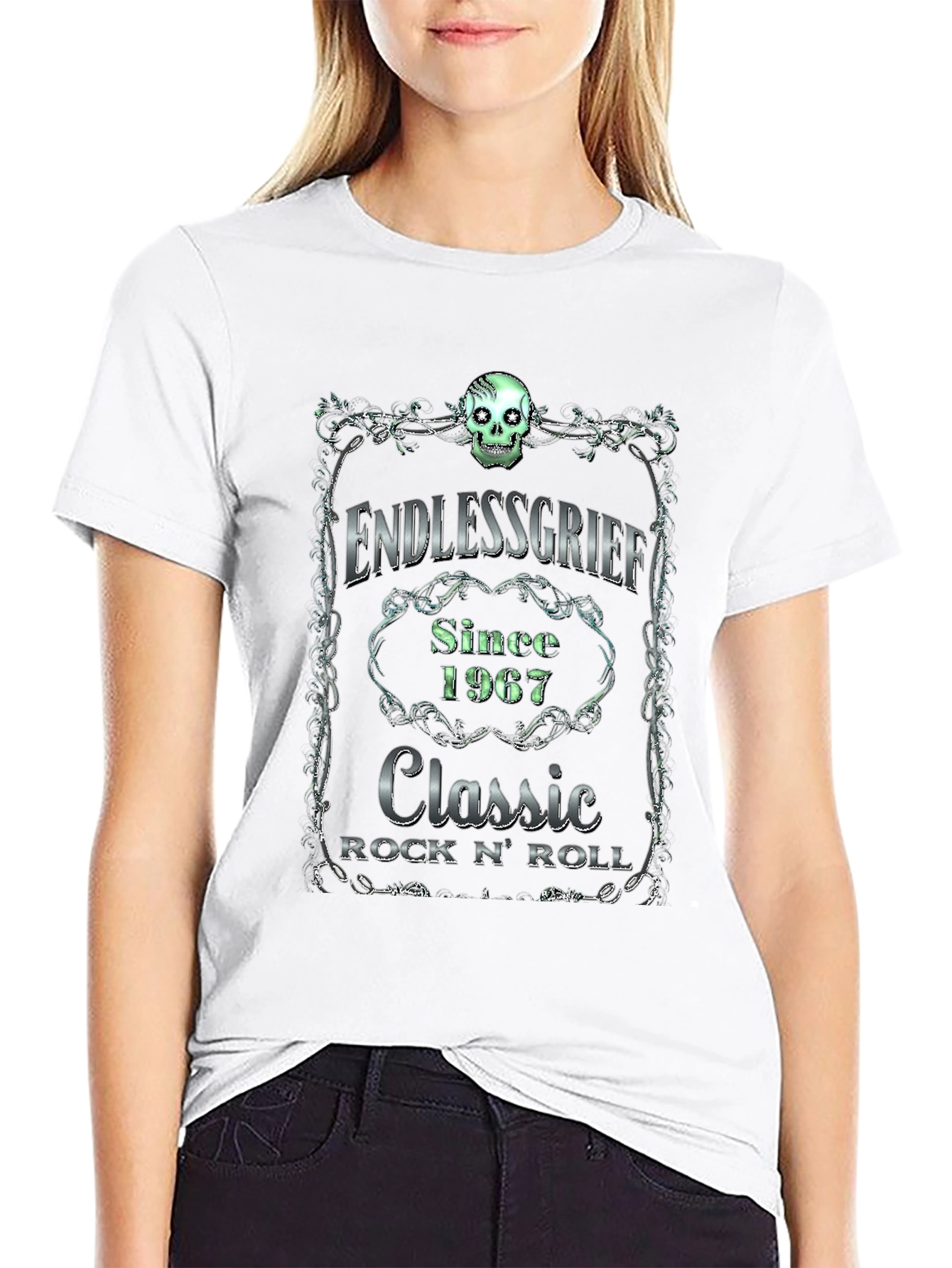 Endless Grief Skull Graphic T-Shirt