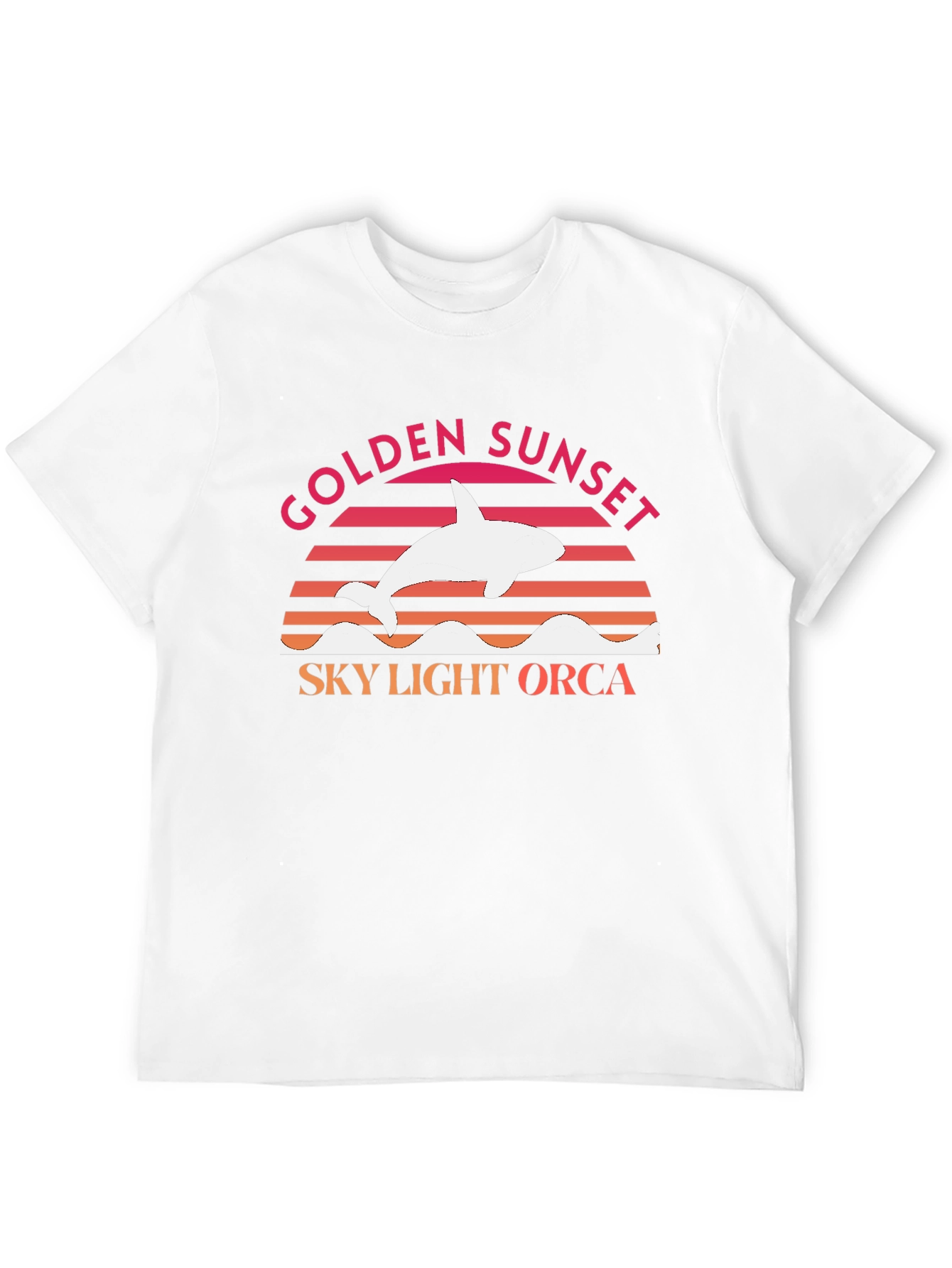 Golden Sunset Sky Light Orca T-Shirt