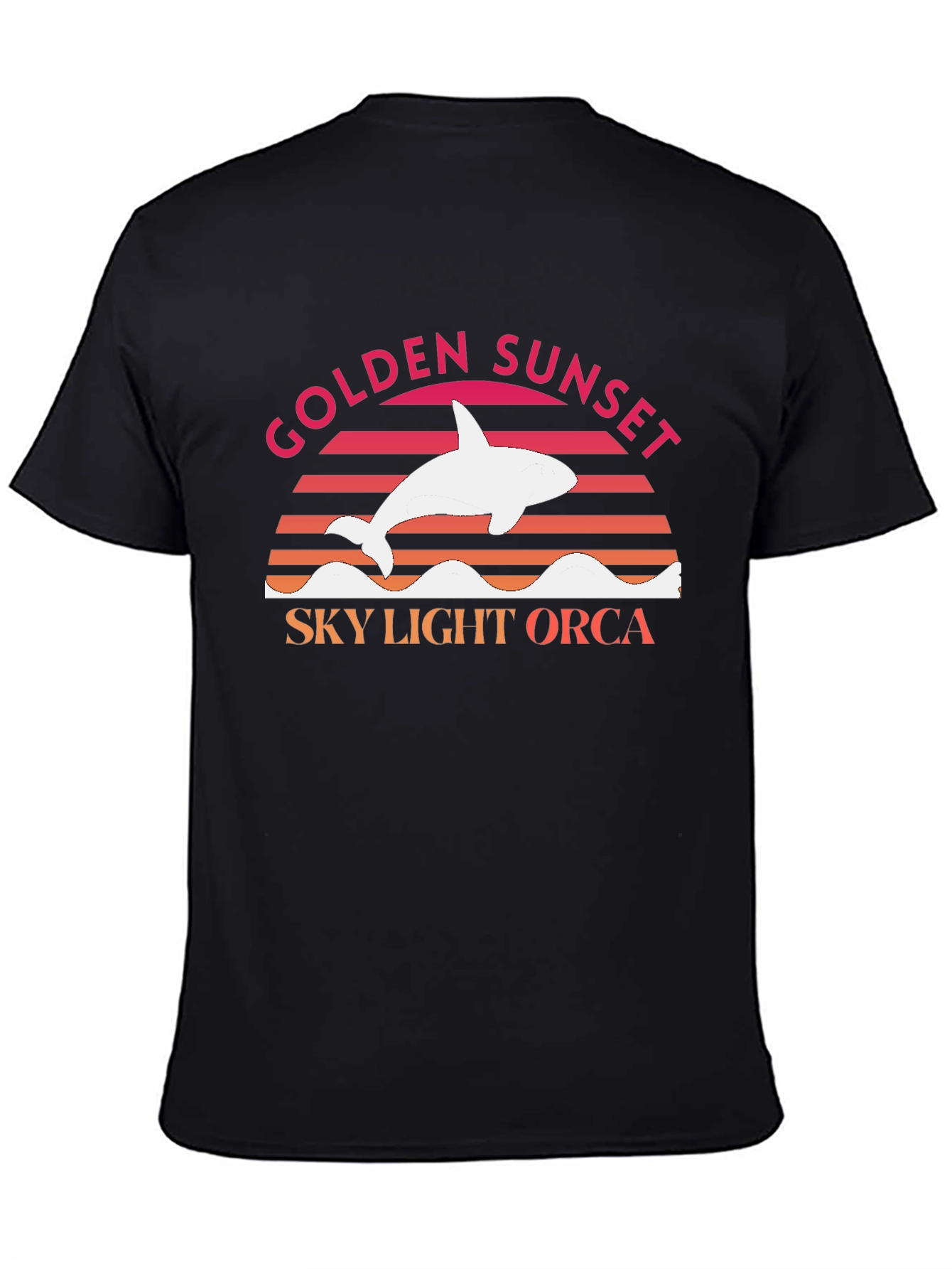 Golden Sunset Sky Light Orca T-Shirt