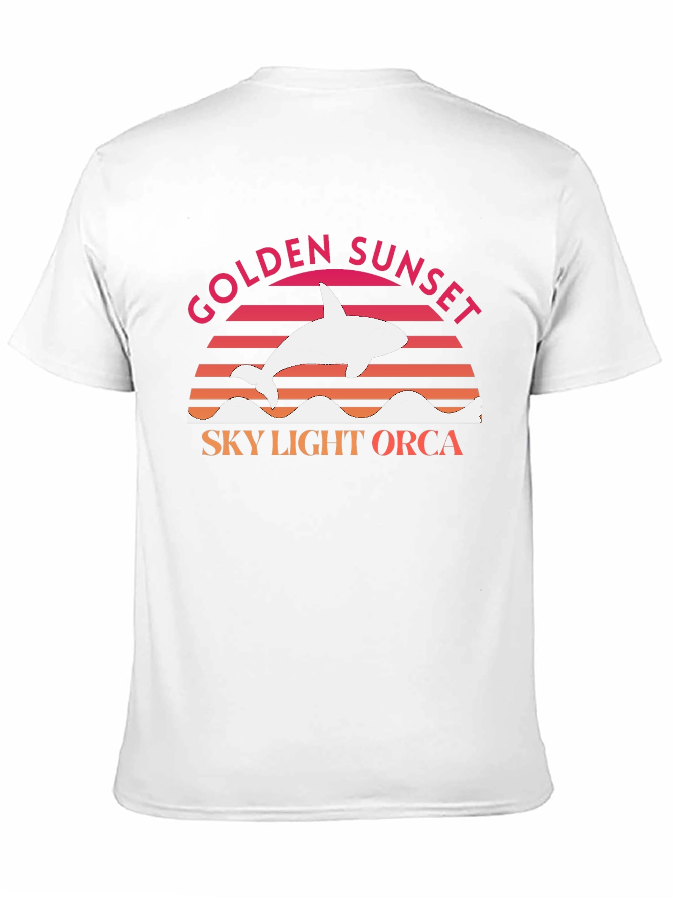 Golden Sunset Sky Light Orca T-Shirt