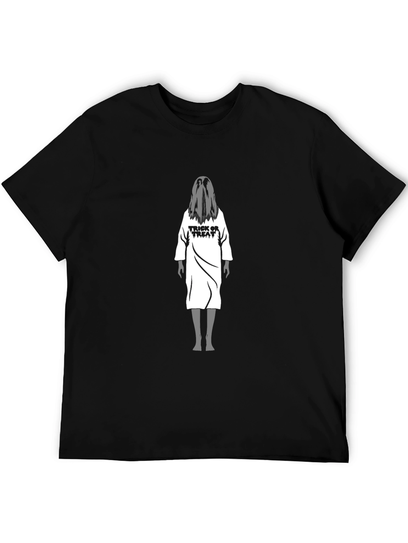 Halloween Ghost Trick or Treat Black T-Shirt