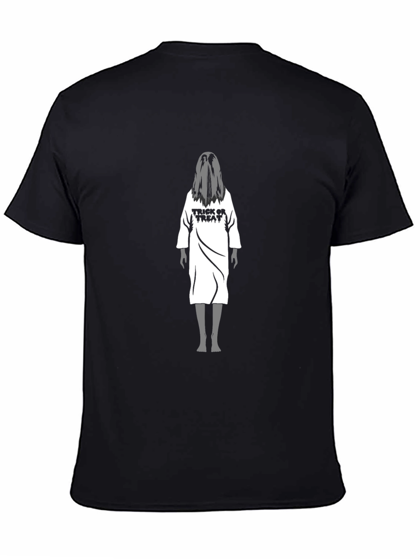 Halloween Ghost Trick or Treat Black T-Shirt