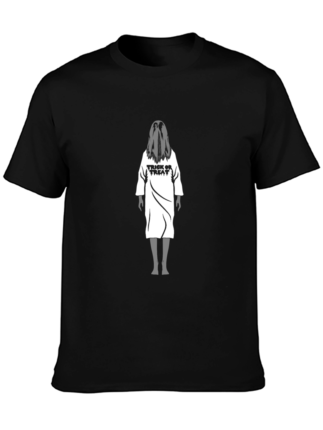 Halloween Ghost Trick or Treat Black T-Shirt