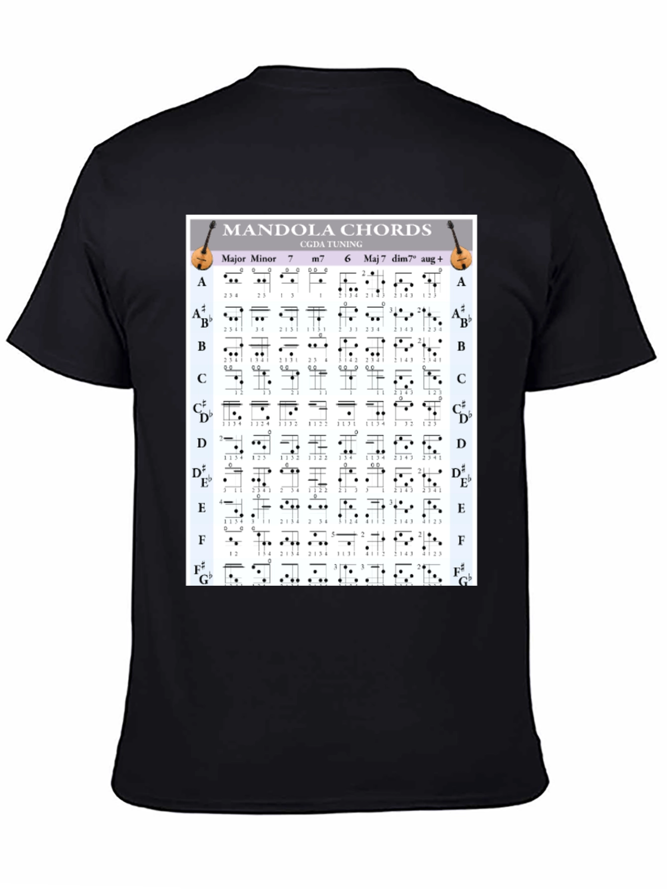Mandola Chords T-Shirt - Musician Gift